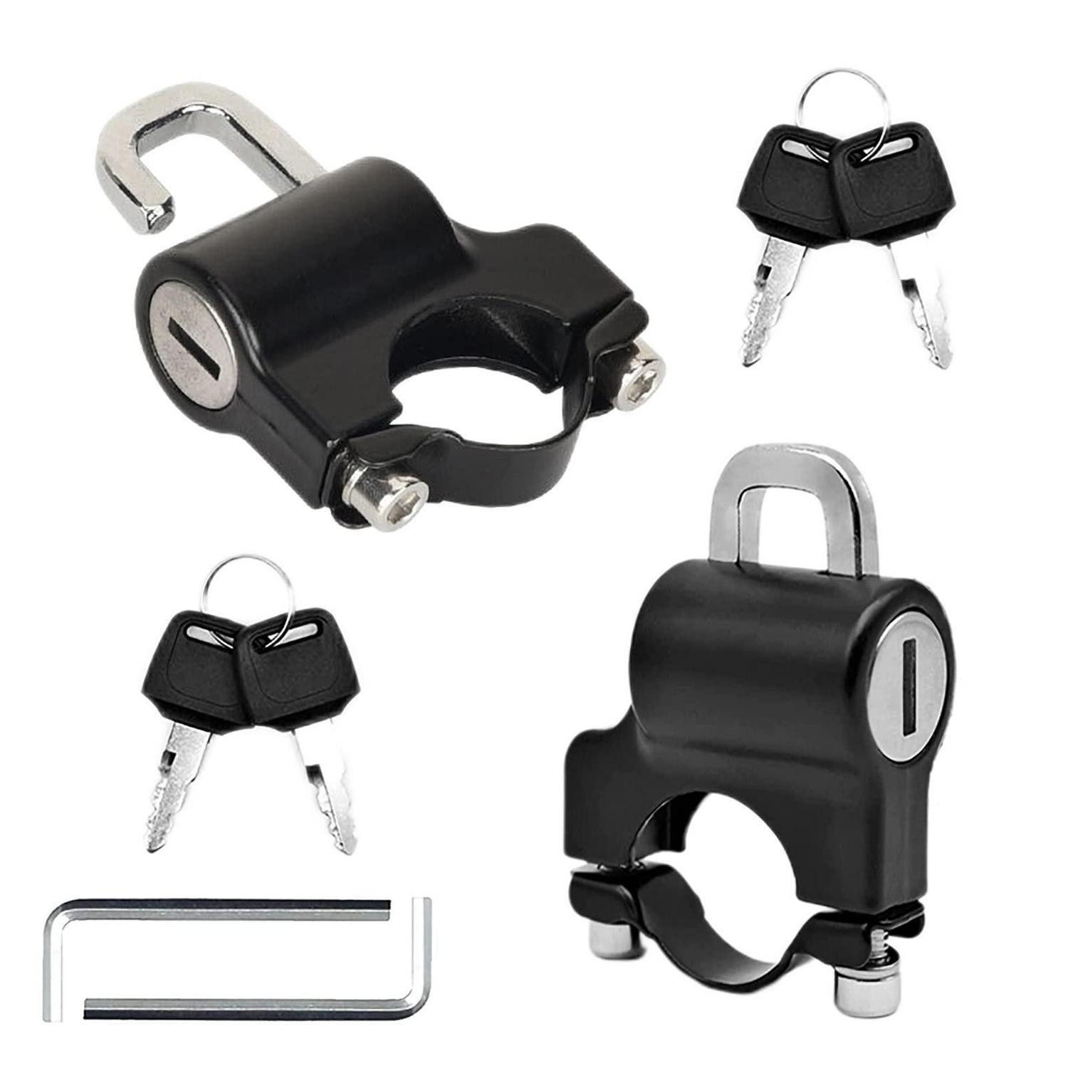 LuxusKollektion Helmschloss Motorrad Helmschloss 2er Set Schwarz