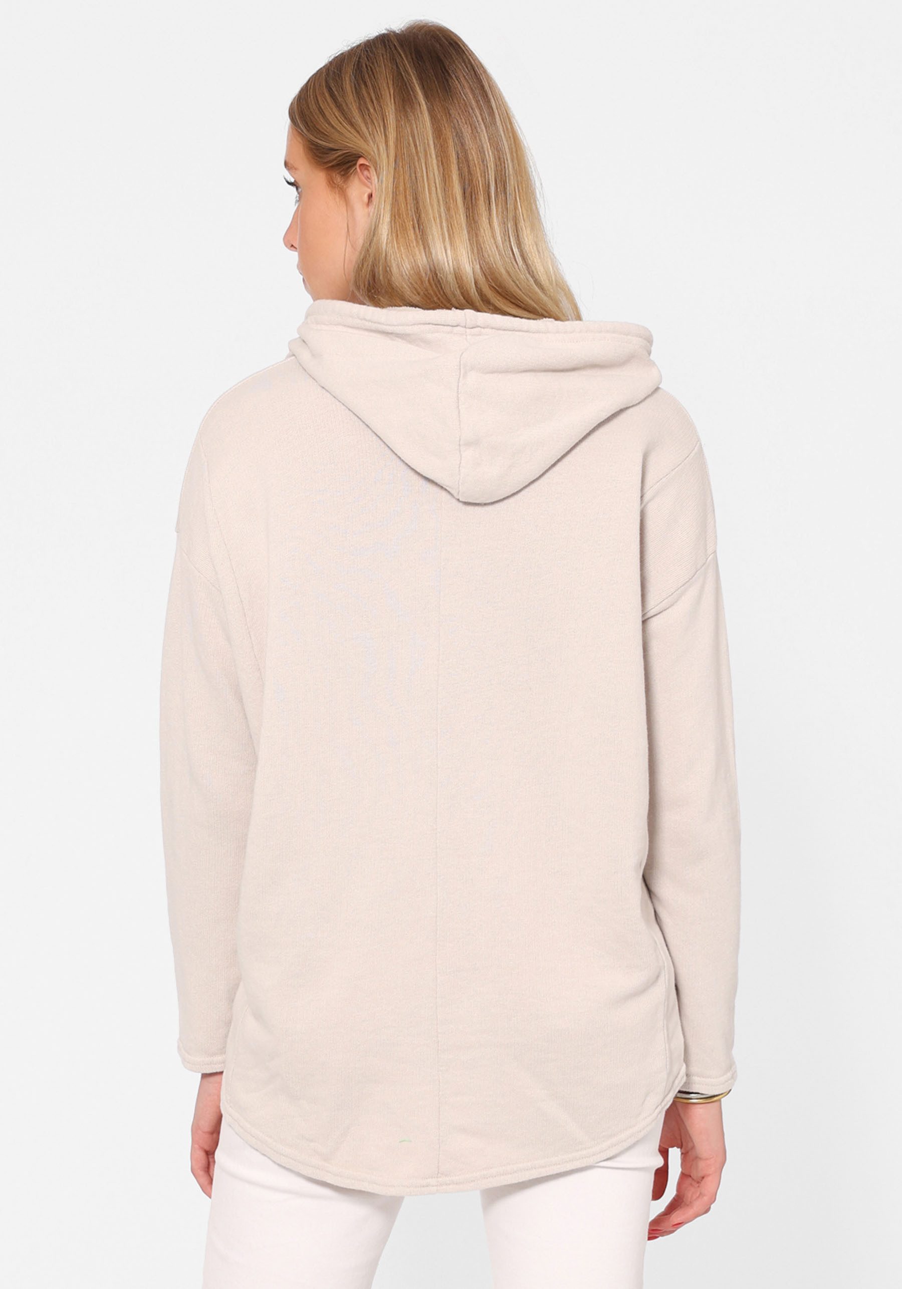 Zwillingsherz Hoodie "Moin" Kapuze, Kordelzug, Langarm, maritimer Schriftzug – Bild 3 von 5