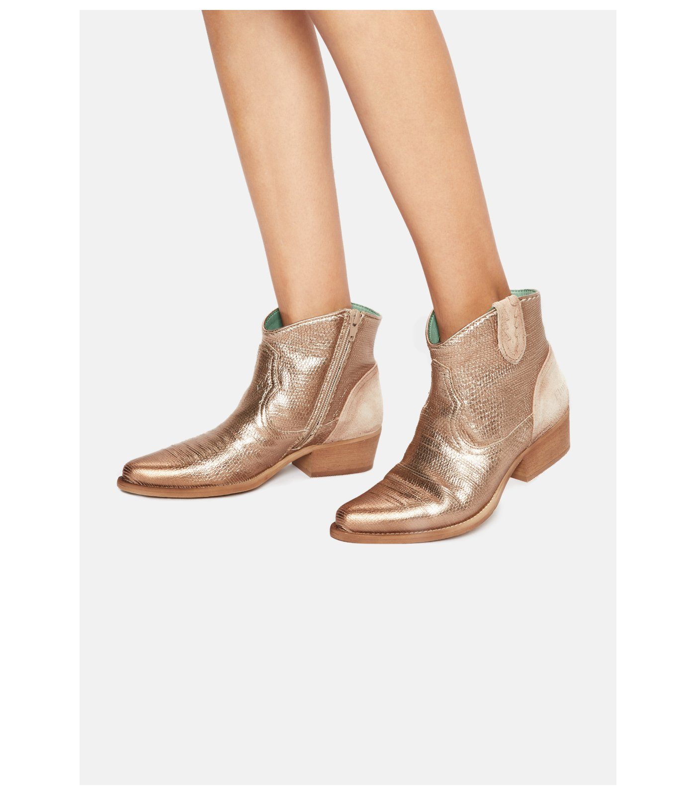 Felmini Stiefelette Leder Cowboy Stiefelette günstig online kaufen