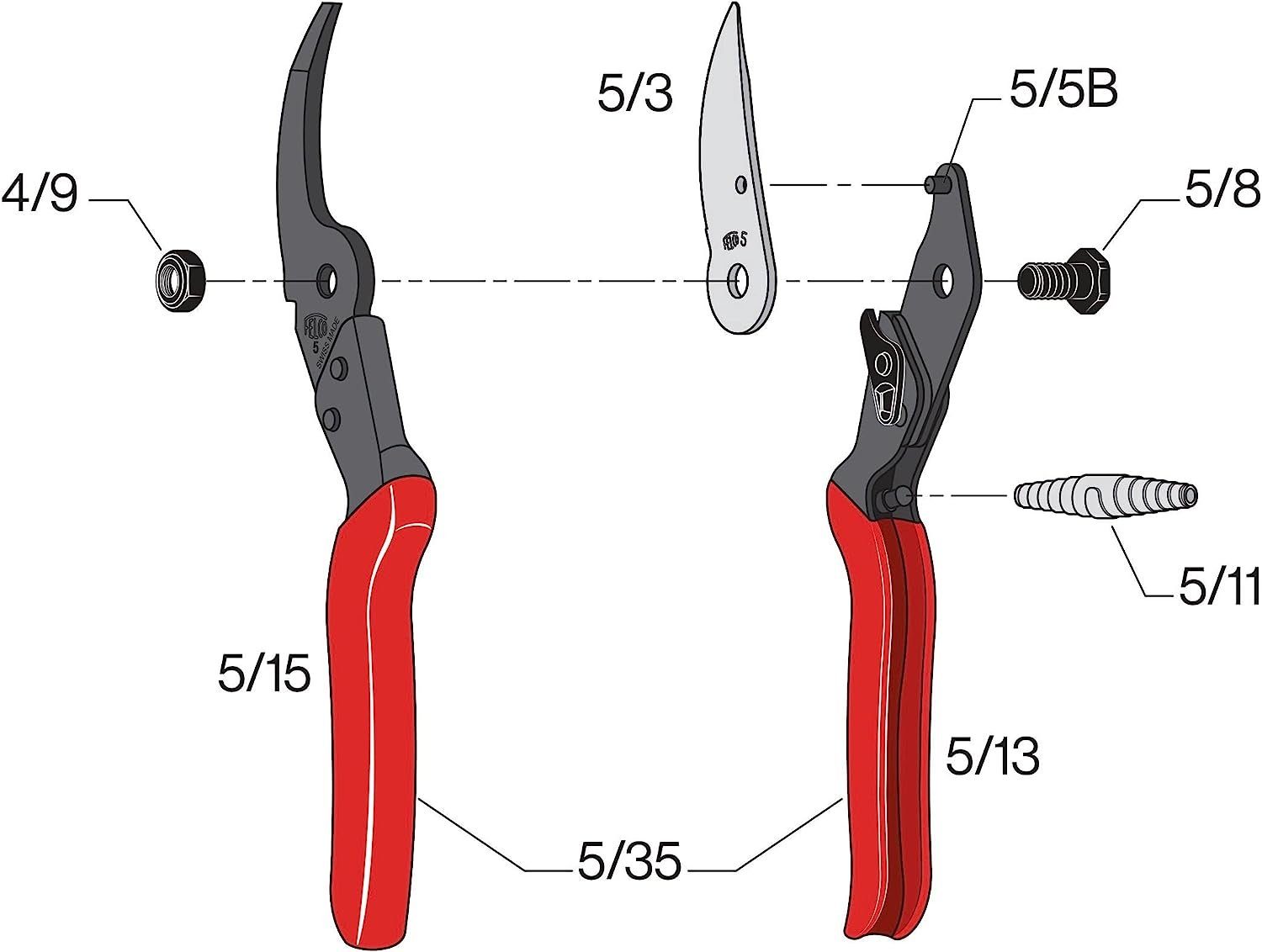 FELCO Gartenschere Felco 5 Gartenschere Rebschere günstig online kaufen