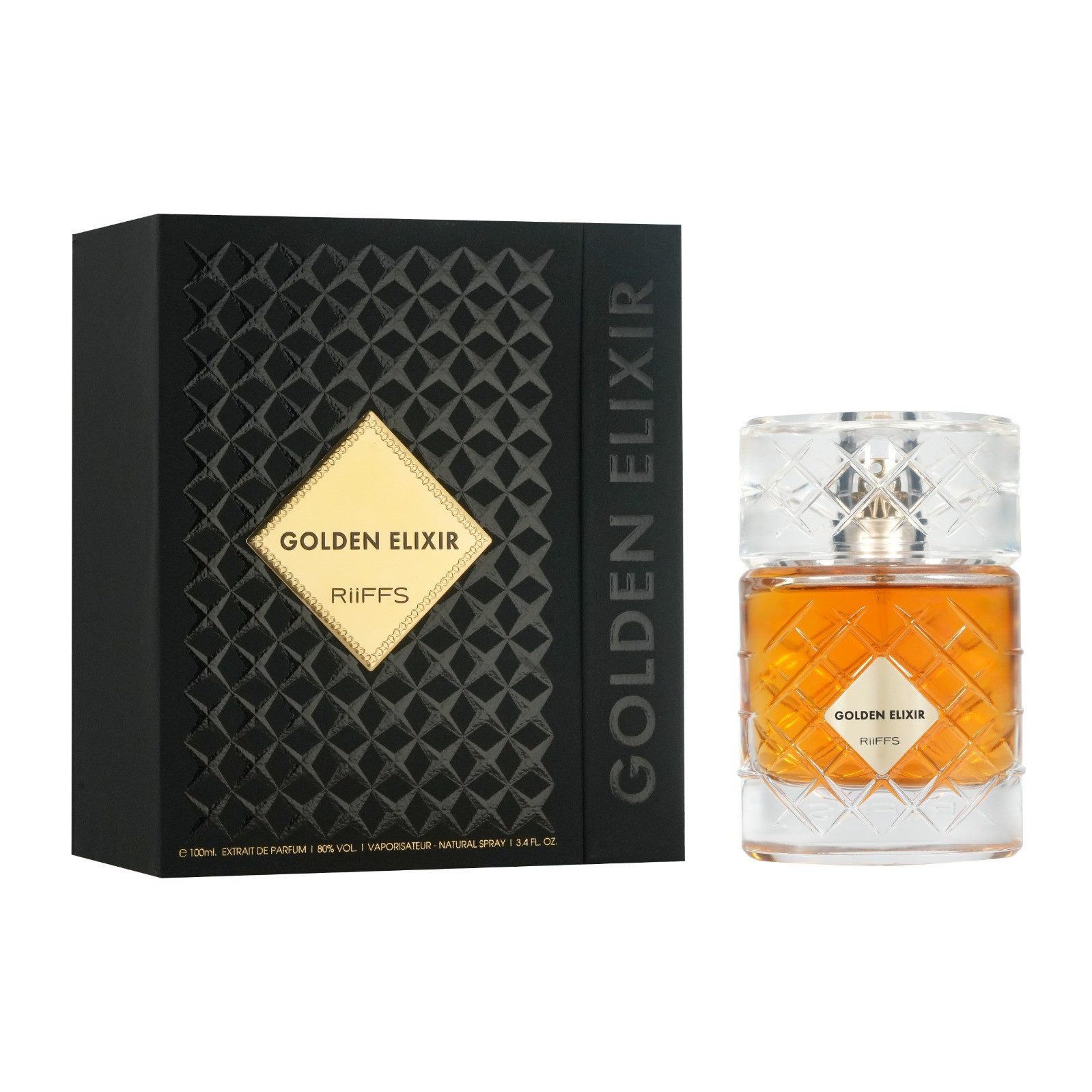 Riiffs Eau de Parfum Golden Elixir von Riiffs, 100 ml, Made in U.A.E, Unisex, 100% Original aus U.A.E