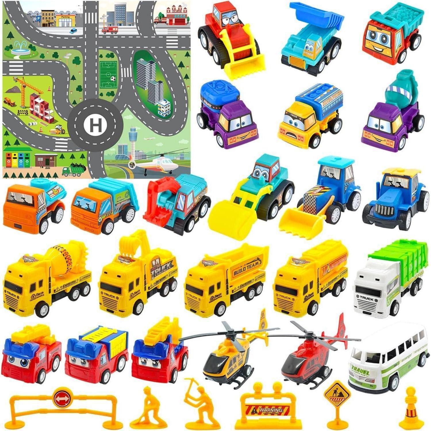 LuxusKollektion Spielzeug-Adventskalender Adventskalender 2024 Kinder Jungen Auto Spielzeug Weihnachtskalender