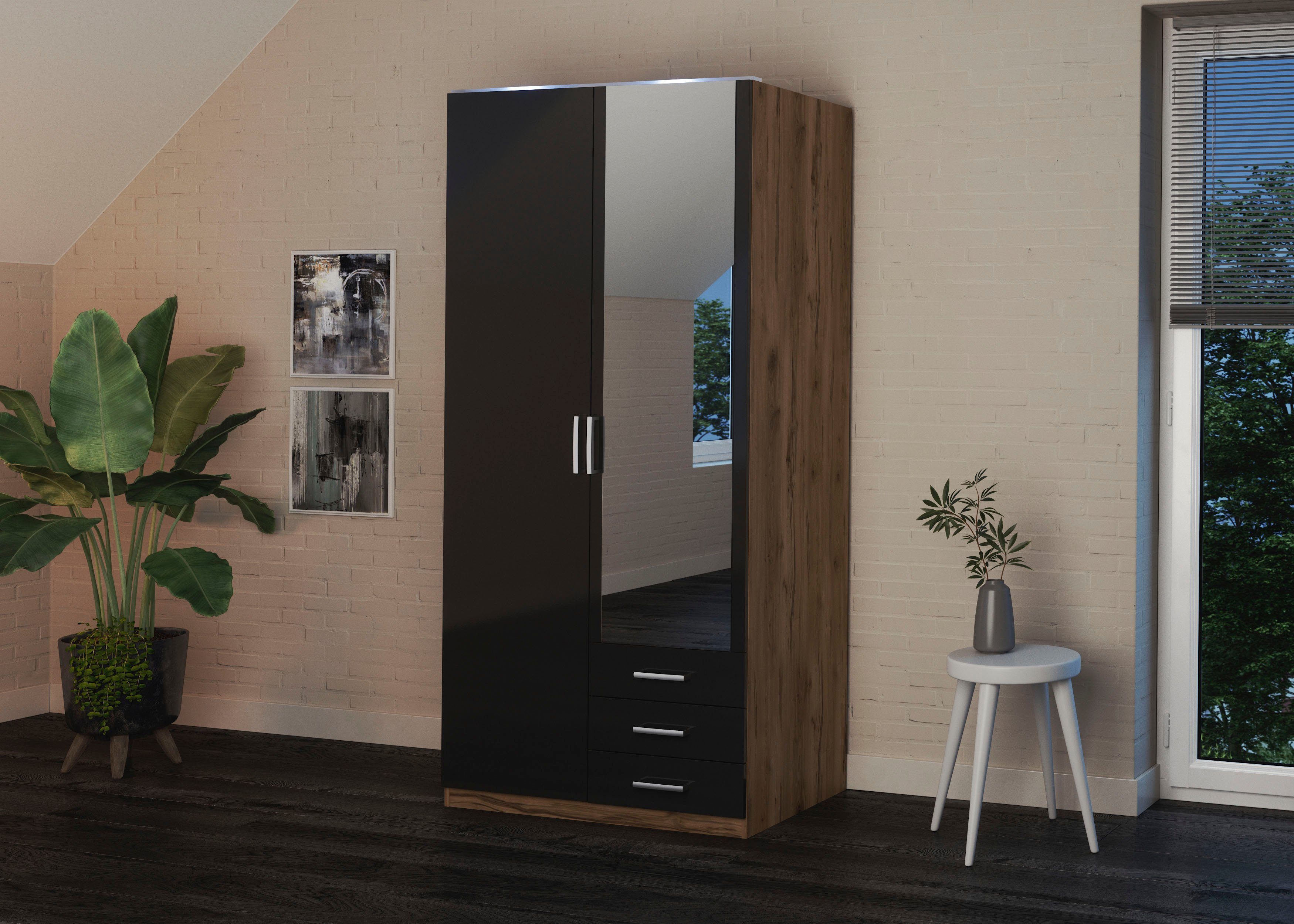 priess Kleiderschrank "Amsterdam", mit oder ohne LED-Beleuchtung günstig online kaufen