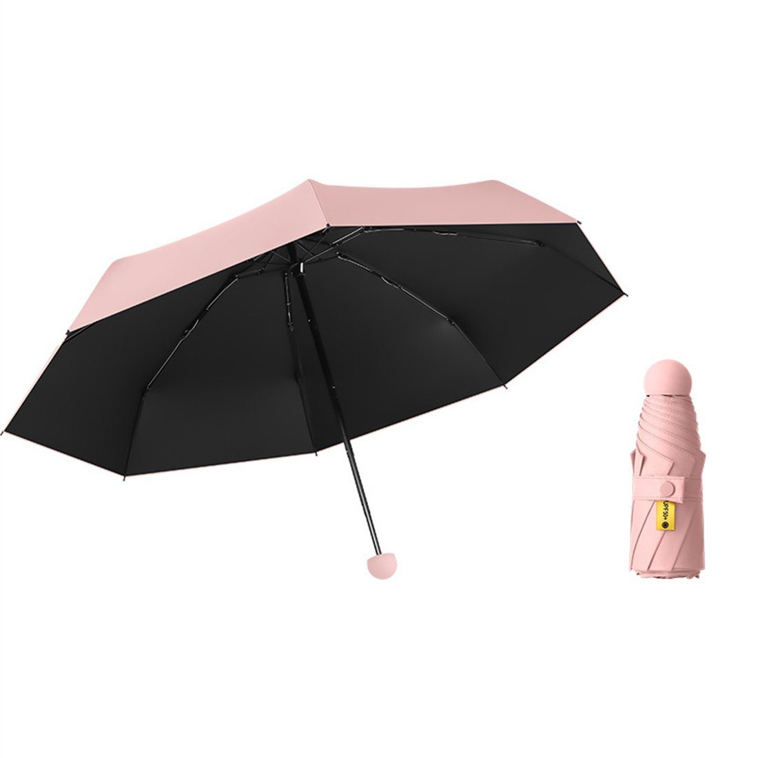 Regen unterwegs UV-Schutz Sonne Taschenschirme leicht vor schützt und YOOdy~ damen small manual Mittsommer für Sonnenschutz, Rosa für Taschenregenschirm Mini Regenschirm klein winzig