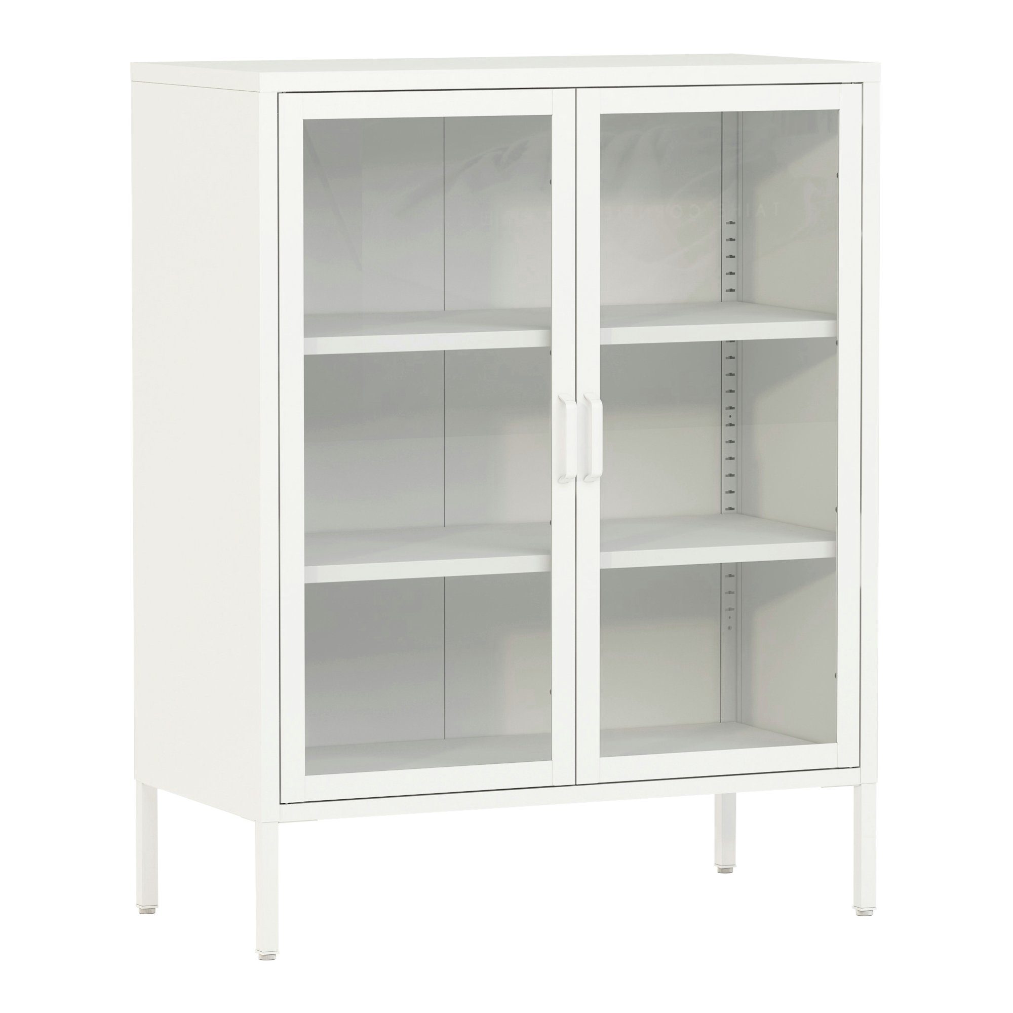 en.casa Sideboard, Fauske 80x40x101,5cm Weiß günstig online kaufen