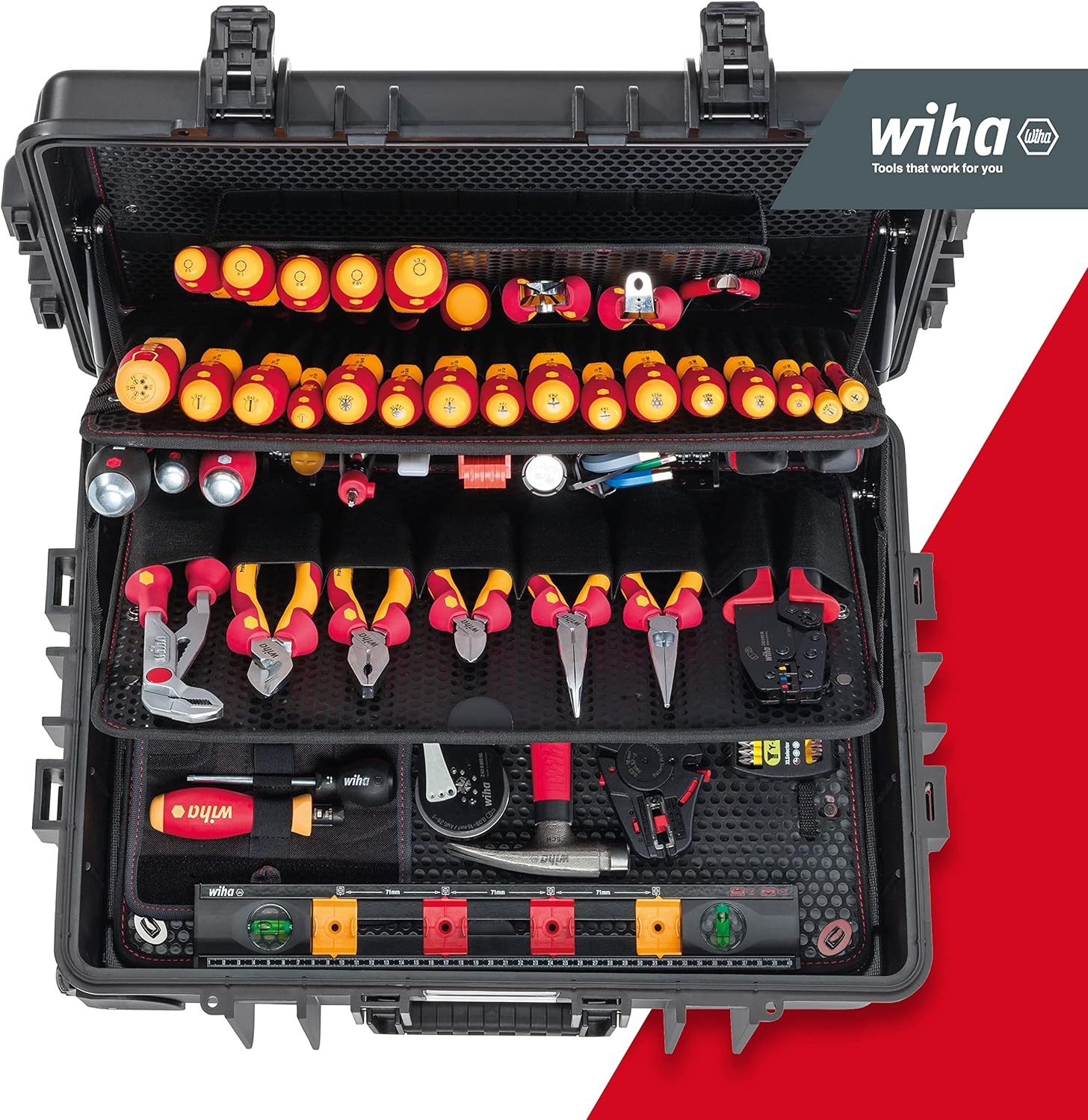 Wiha Werkzeugkoffer Profi XXL II Competence (42069) - 115 tlg., 115-tlg., gemischt, in Koffer