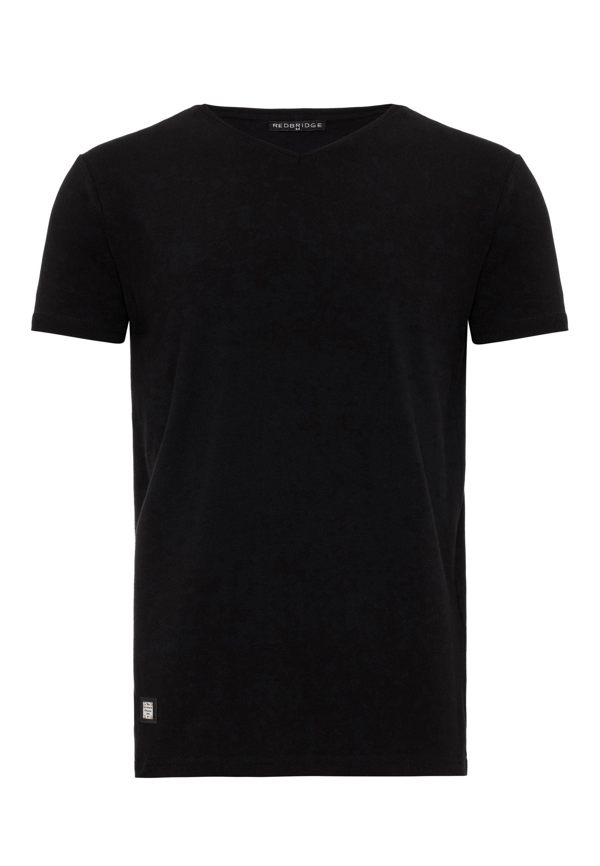Design RedBridge T-Shirt schwarz Dayton in klassischem