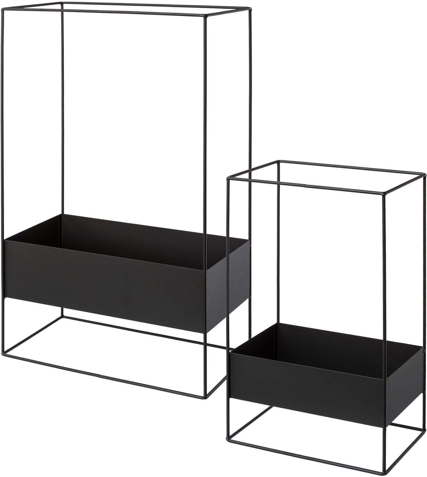 Creativ deco Pflanzschale Lupus, Weihnachtsdeko (Set, 2 St), eckige Ausführung