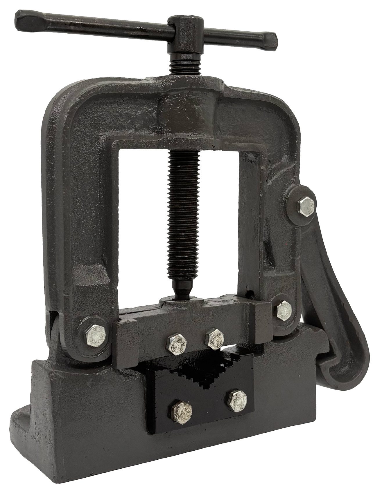 WELDINGER Schraubstock Rohrschraubstock 1/8" bis 2" (60 mm) auswechselbare Spannbacken, 1-St., selbsttätige Verschlusshaken, kräftige, leichtgängige Spindel