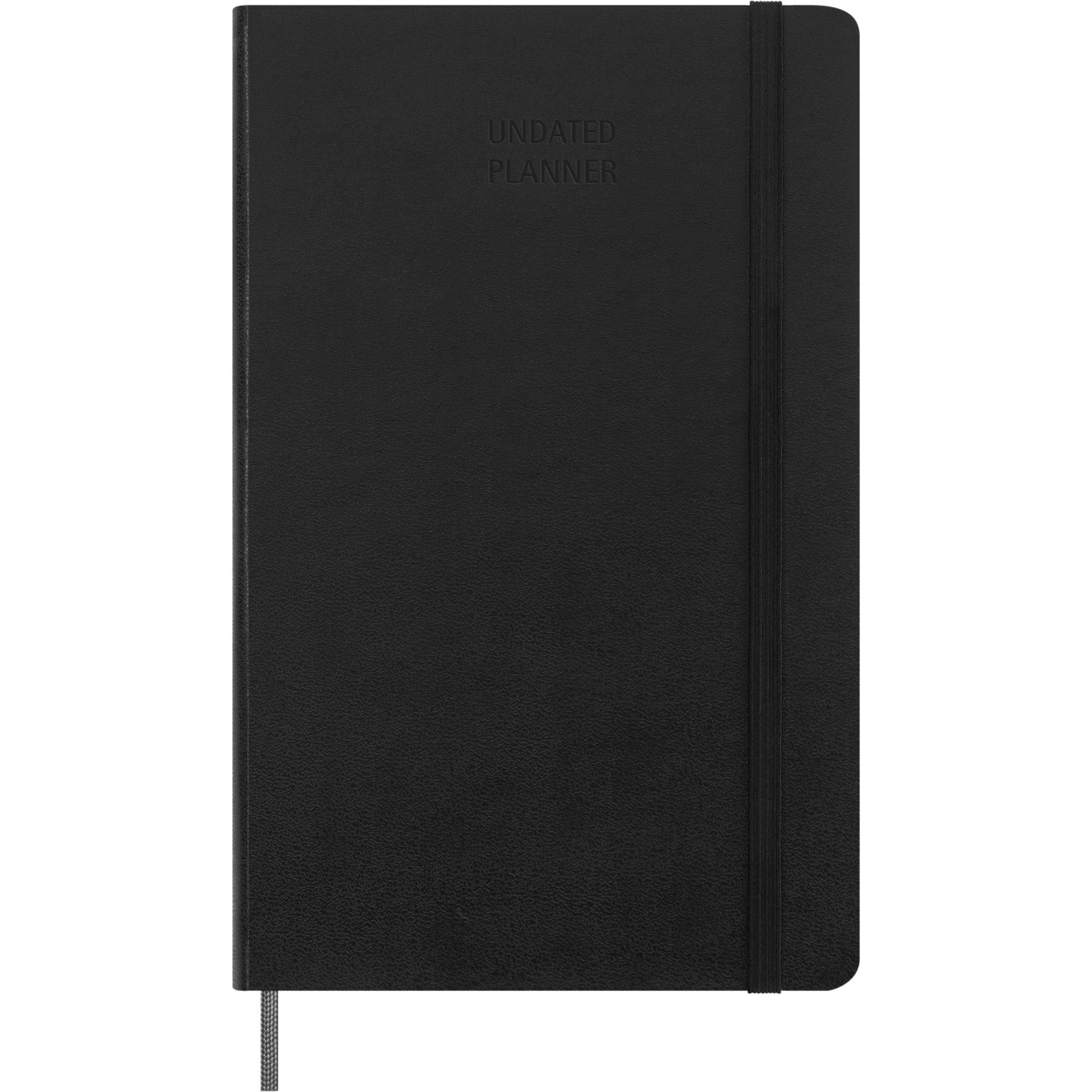 Notizbuch Moleskine Undatierter Wochen Notizkalender, Large/A5, Schwarz