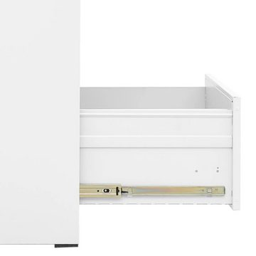 vidaXL Aktenschrank Aktenschrank Weiß 46x62x72,5 cm Stahl (1-St)