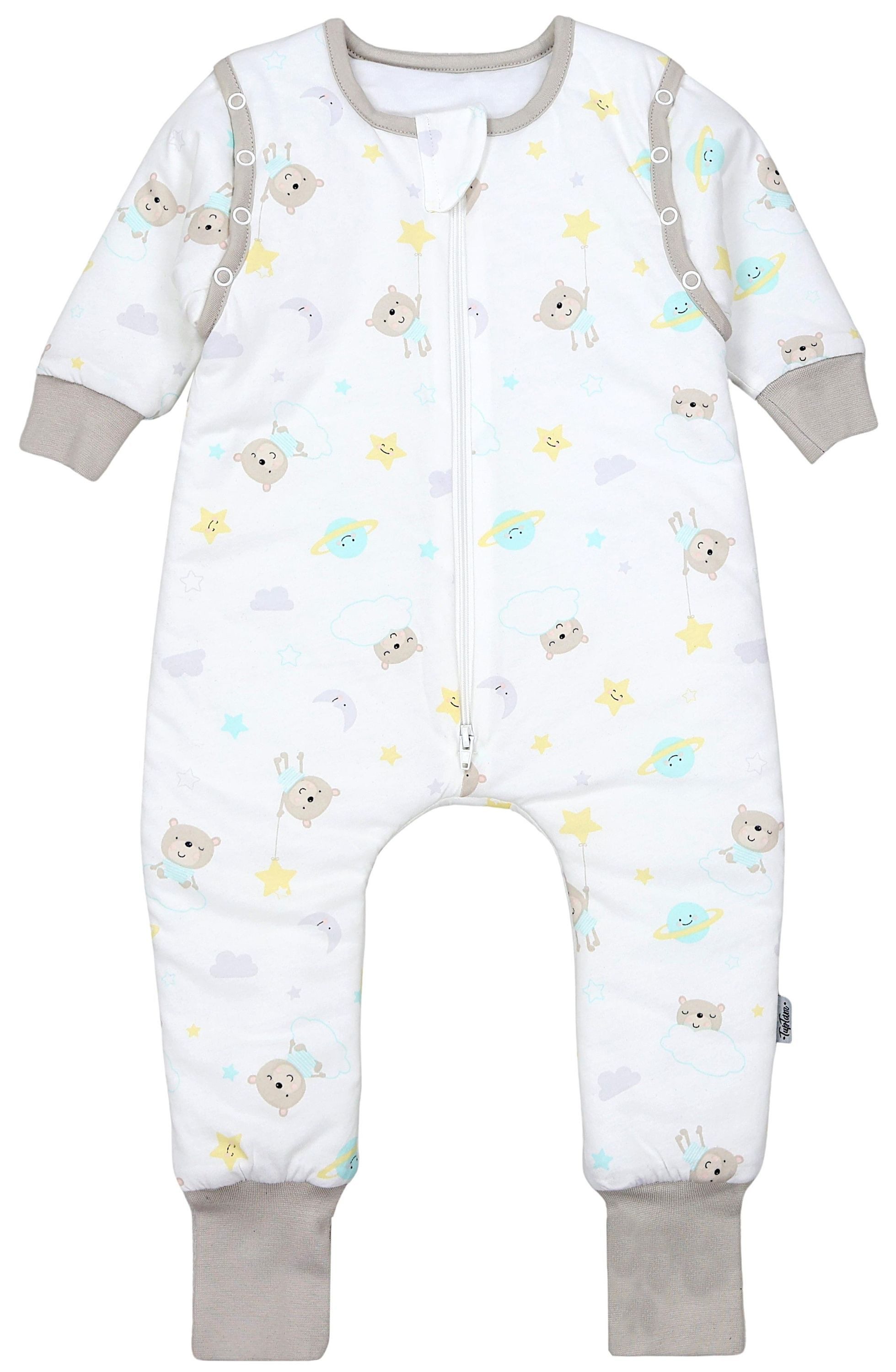 TupTam Babyschlafsack Schlafsack mit Beinen, abnehmbare Ärmel 2.5 TOG Ganzjahr