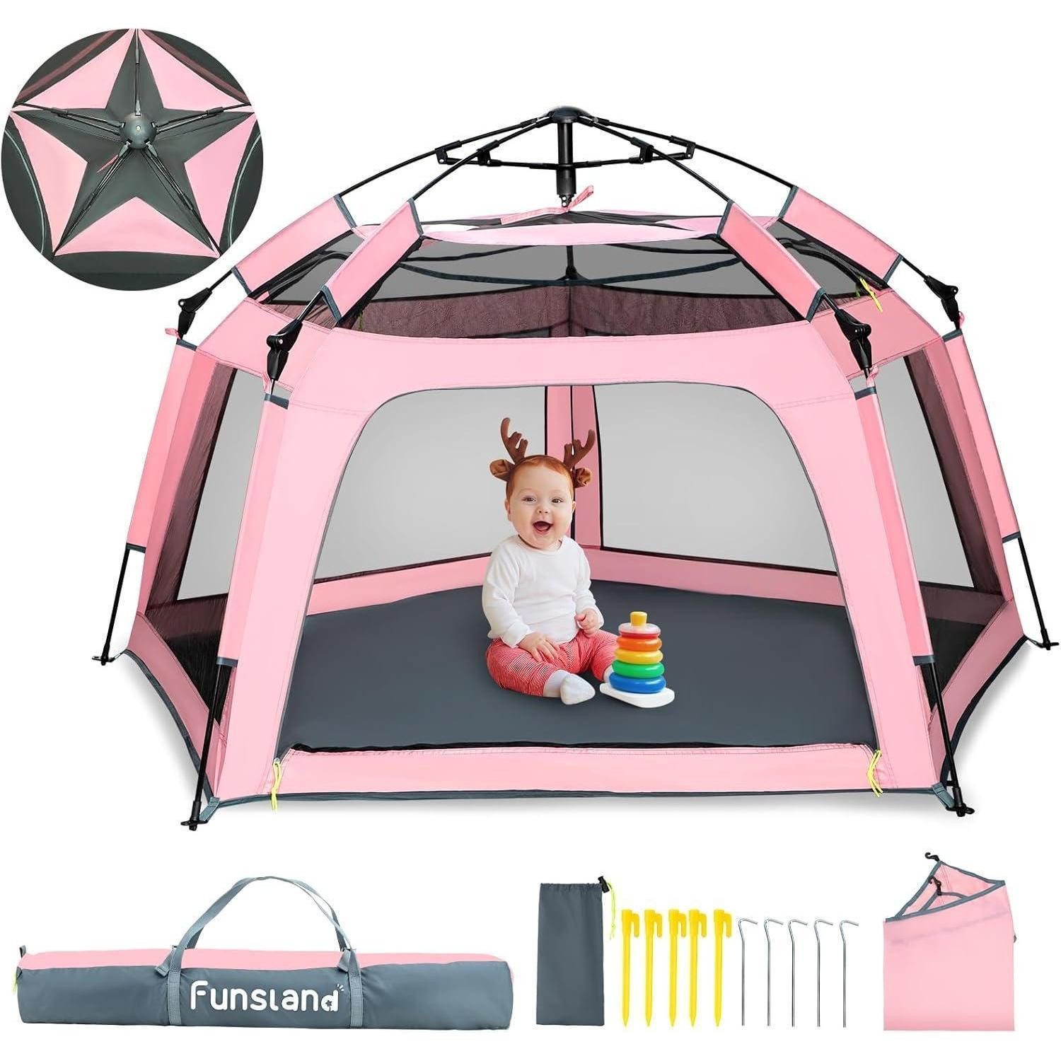 LuxusKollektion Tipi-Zelt Spielzelt Kinder Pop-Up Strandmuschel Schloss Indoor Outdoor