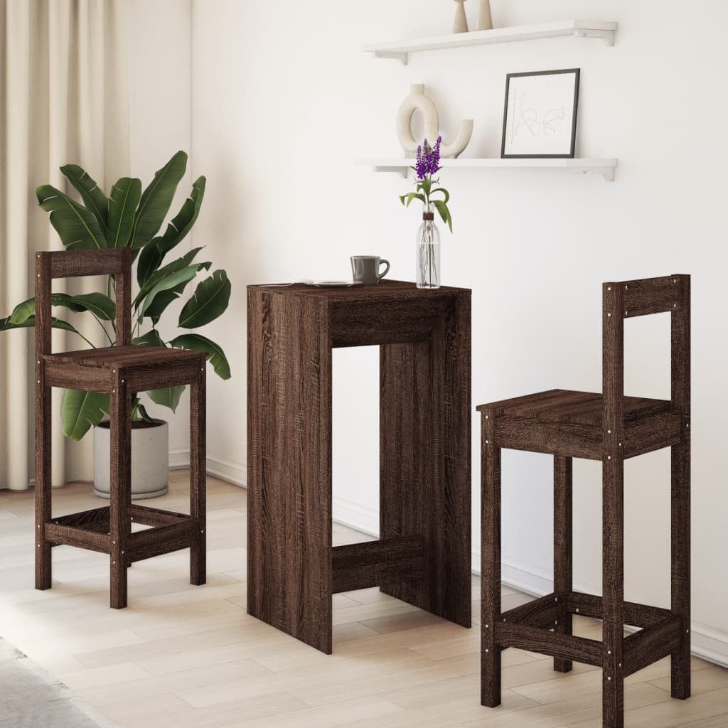 vidaXL Esstisch Bartisch Braun Eichen-Optik 51x50x103,5 günstig online kaufen