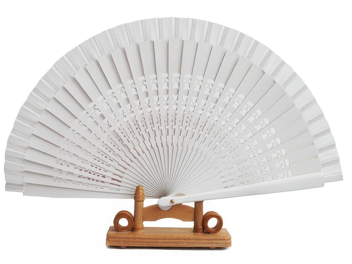 Yudu Handfächer Holzfächer Fächer Natur Holz