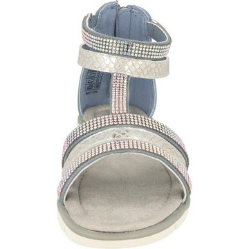 Indigo Mädchen Schuhe 482-380 Sandale mit Glitzersteinen Sommer Blue Römersandale