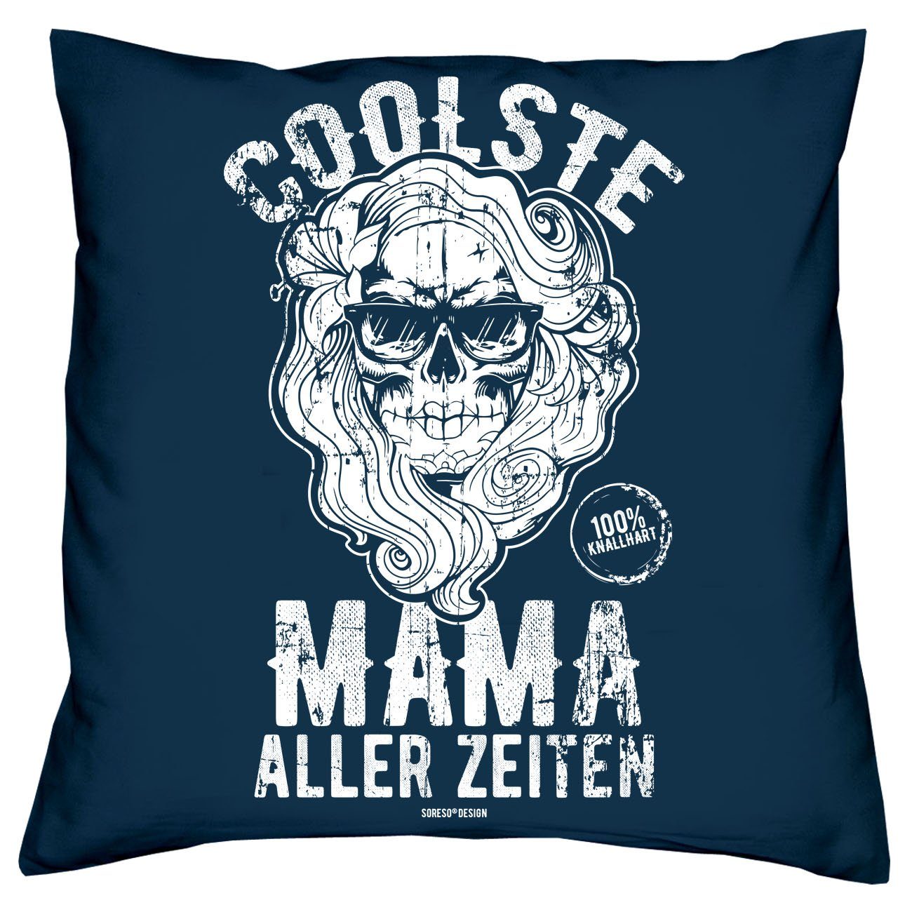 aller Mama Geschenk Weihnachten Coolste Kissen-Set Papa Dekokissen Eltern mit aller Soreso® Coolster anthrazit Urkunden, Zeiten Zeiten