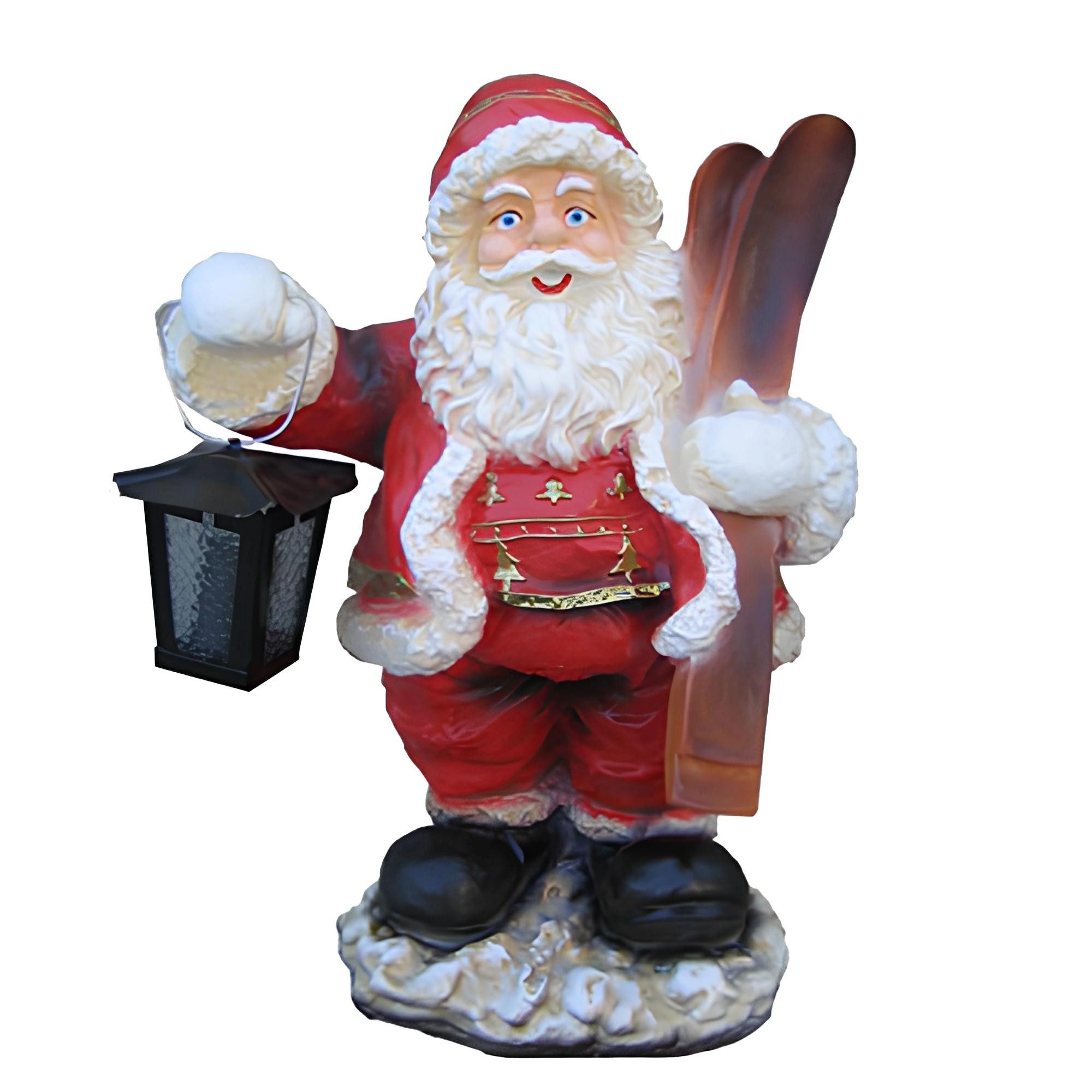Xlmoebel Weihnachtsfigur Deko-Figur Weihnachtsmann als Außenleuchte mit detailreichem Design (Skulptur), Hergestellt in Europa