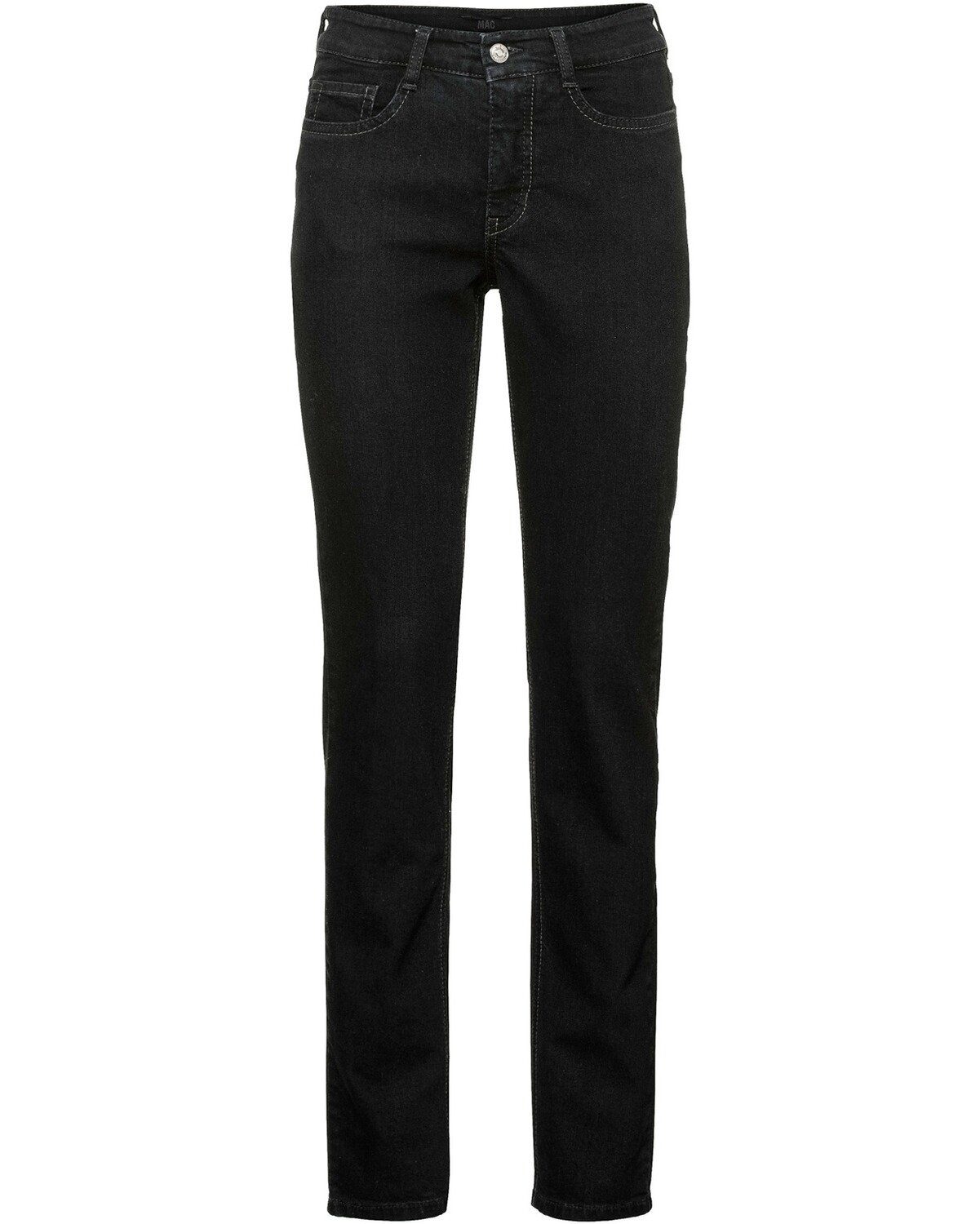MAC Pipe Jeans Schwarz/L30 Angela 5-Pocket-Jeans