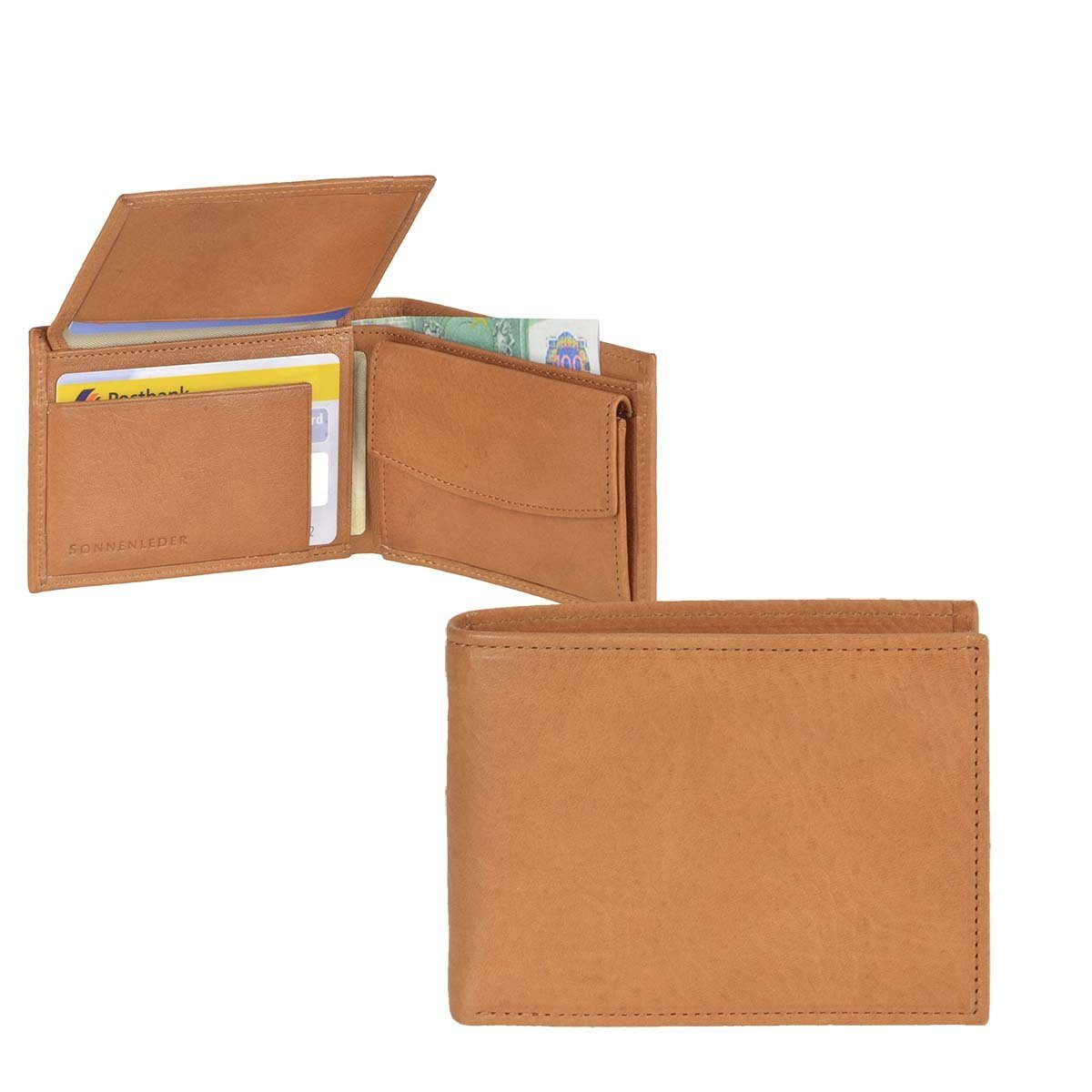Sonnenleder Geldbörse Nahe, Herrenbörse, Portemonnaie, Querformat 10x7,5cm, Minibörse