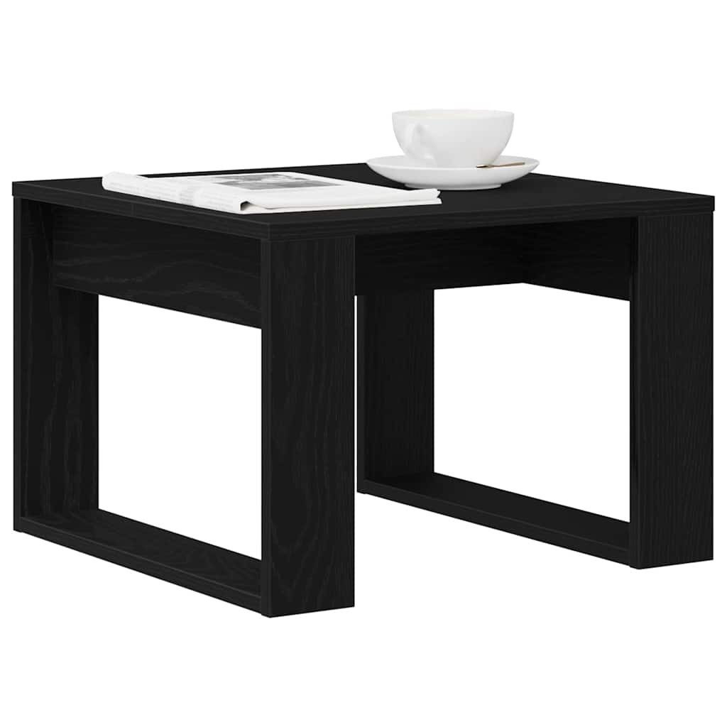 vidaXL Couchtisch Couchtisch Schwarz Eichen-Optik 50 x 50 x 35 cm Holzwerkstoff (1-St)