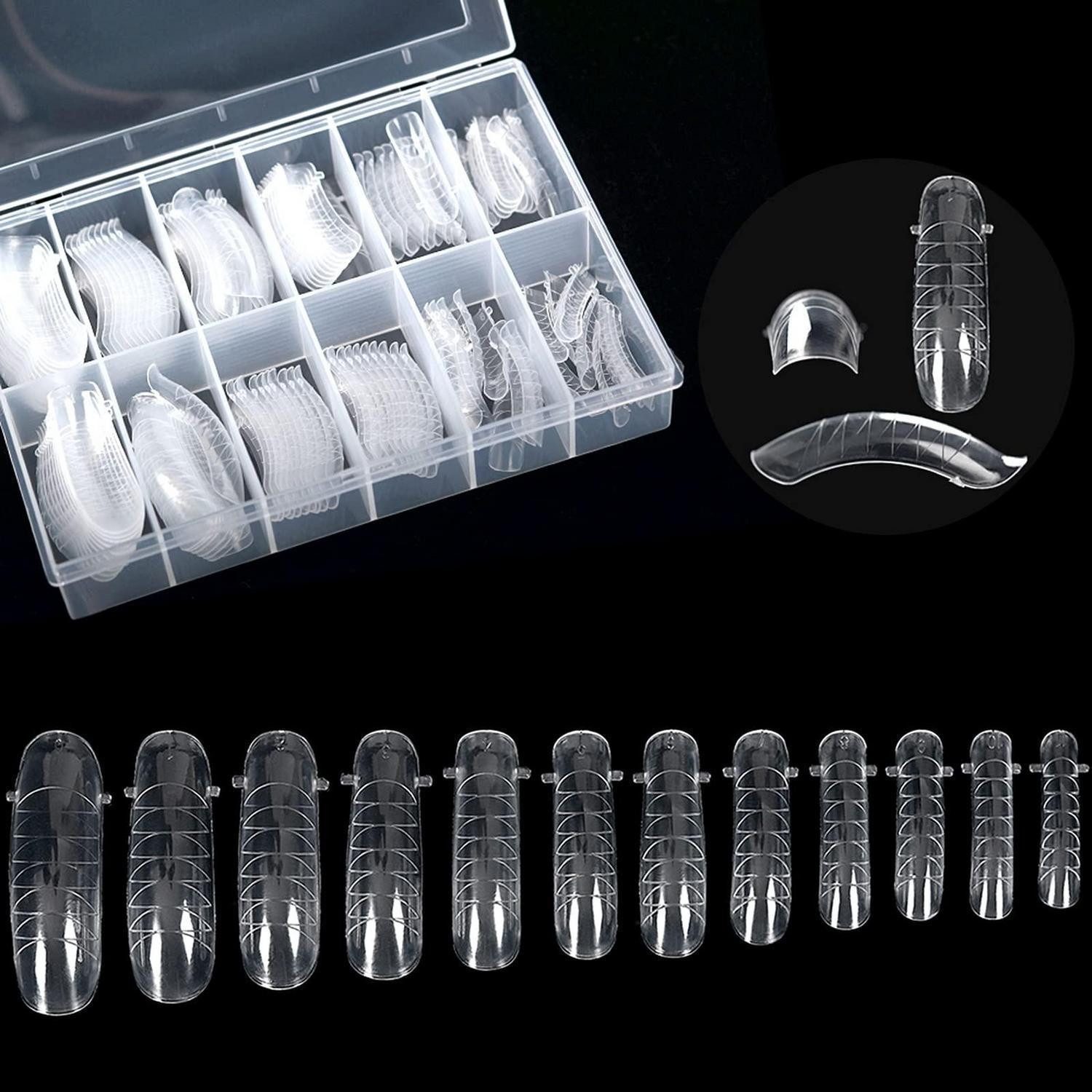 LuxusKollektion Kunstfingernägel Künstliche Fingernägel transparente 120 Stück