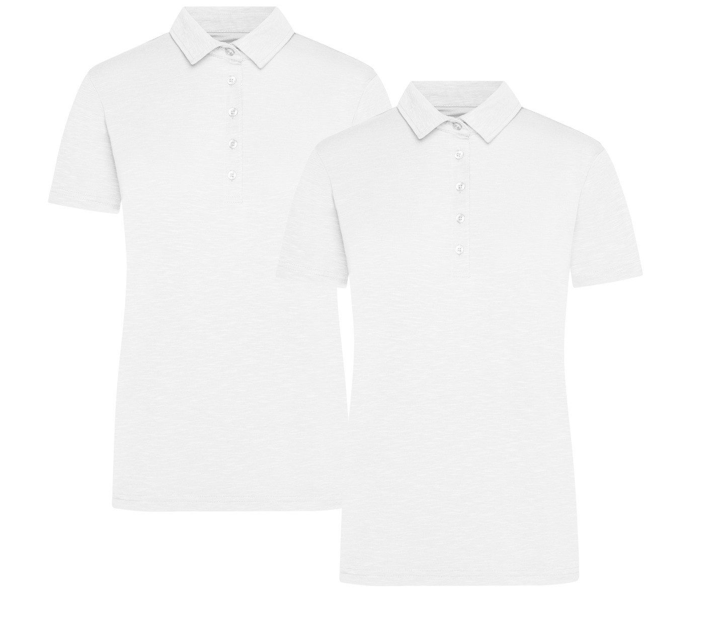 James & Nicholson Poloshirt Doppelpack Damen Funktionspolo für Freizeit und Sport Polo JN751 (Doppelpack, 2er-Pack) Atmungsaktiv und feuchtigkeitsregulierend, schnelltrocknend