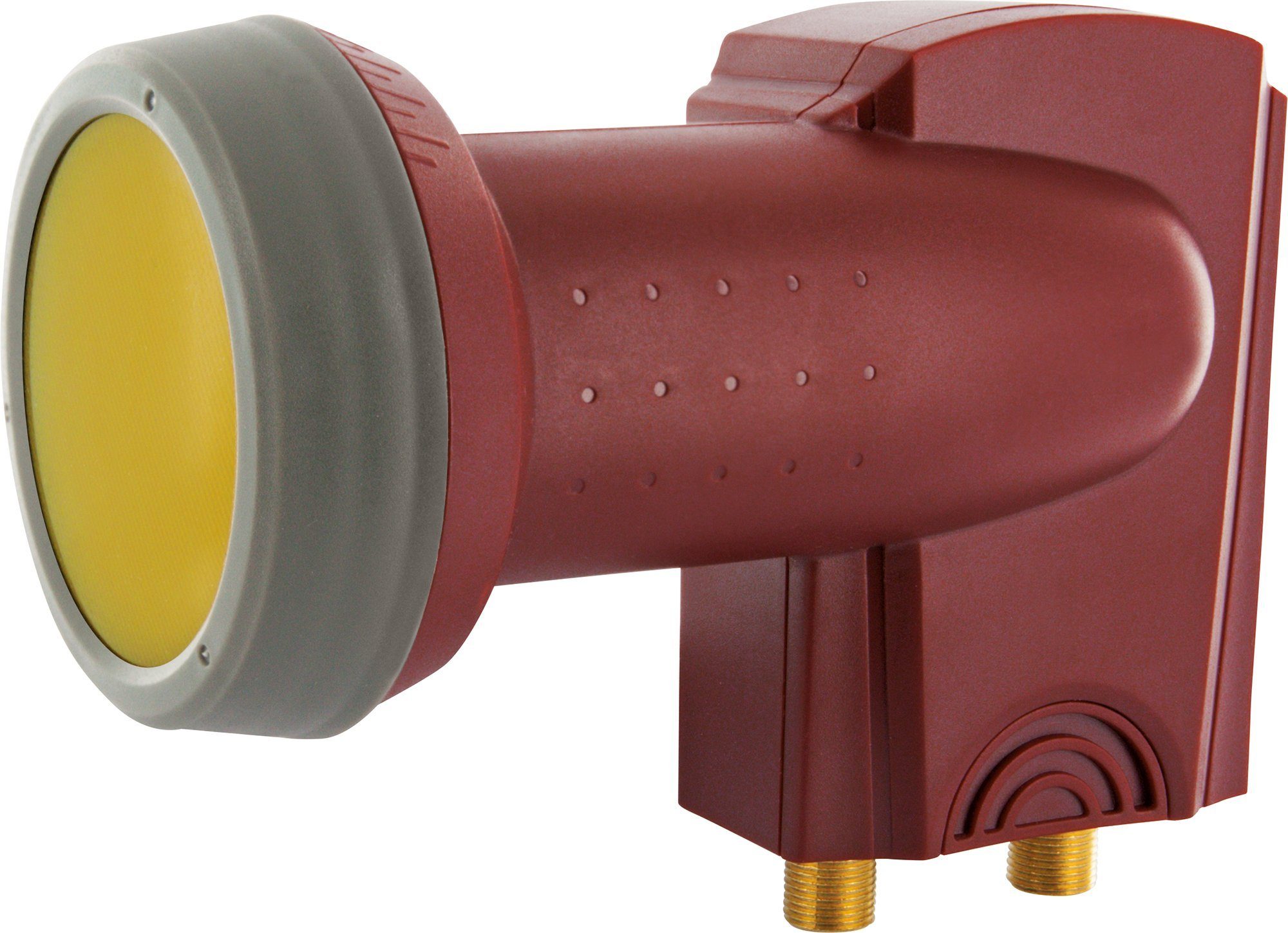 Schwaiger 714357 Universal-Twin-LNB (für 0 Teilnehmer, herausziehbare Wetterschutzabdeckung, ziegelrot)