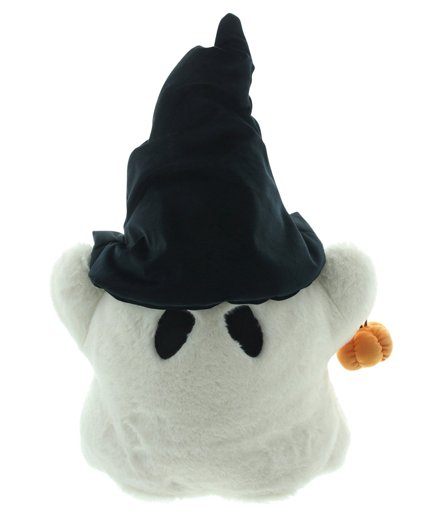 Dekoleidenschaft Декоративные подушки "Geist" Kunstfell in weiß, Samt Hexenhut, Kuschelkissen, Halloweendeko, Halloween Deko Подушки 53 cm hoch, Sofakissen, Zierkissen, Couchkissen