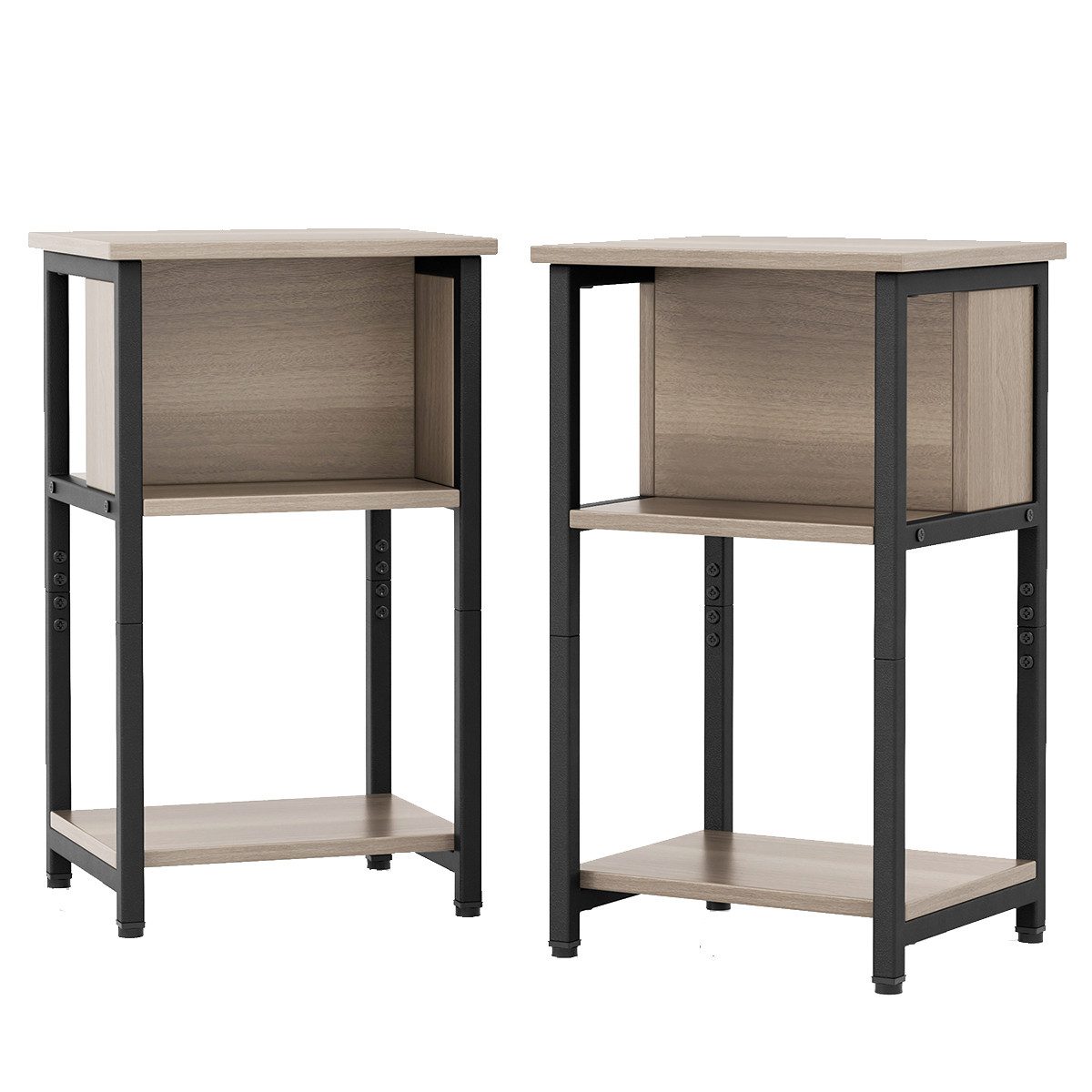 COSTWAY Nachttisch (2-St), mit Ablage & verstellbaren Fußpolstern, 34 x 30 günstig online kaufen