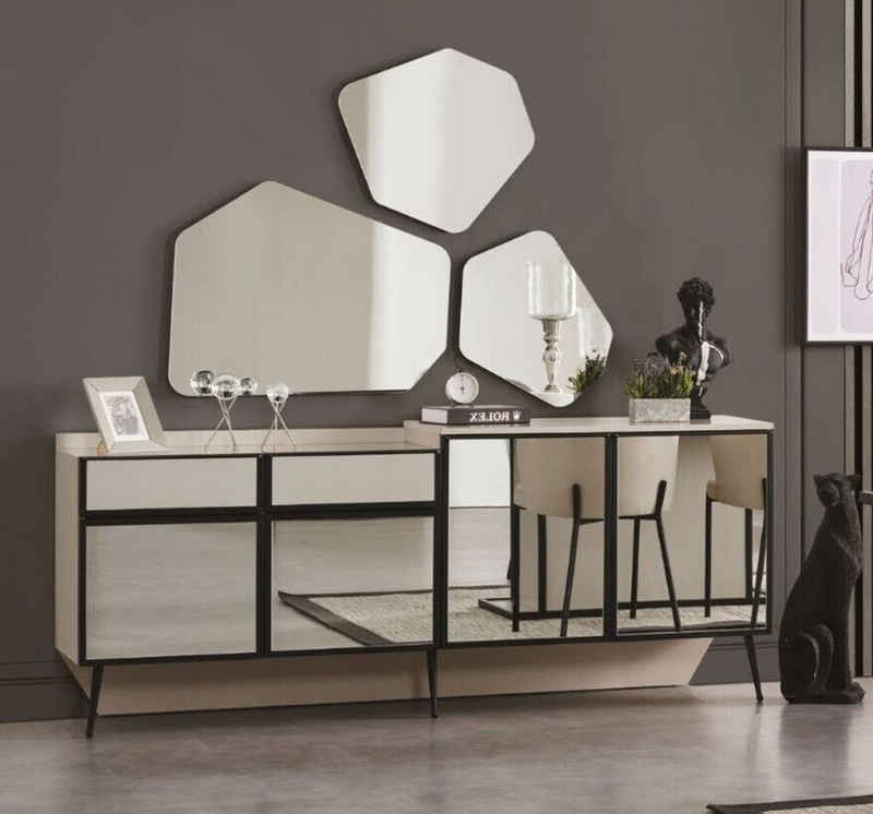 JVmoebel Sideboard Modern Esszimmer Set Sideboard und Spiegel 2 tlg neu und Luxus set (2 St., 1x Sideboard mit Spiegel), Made in Europa