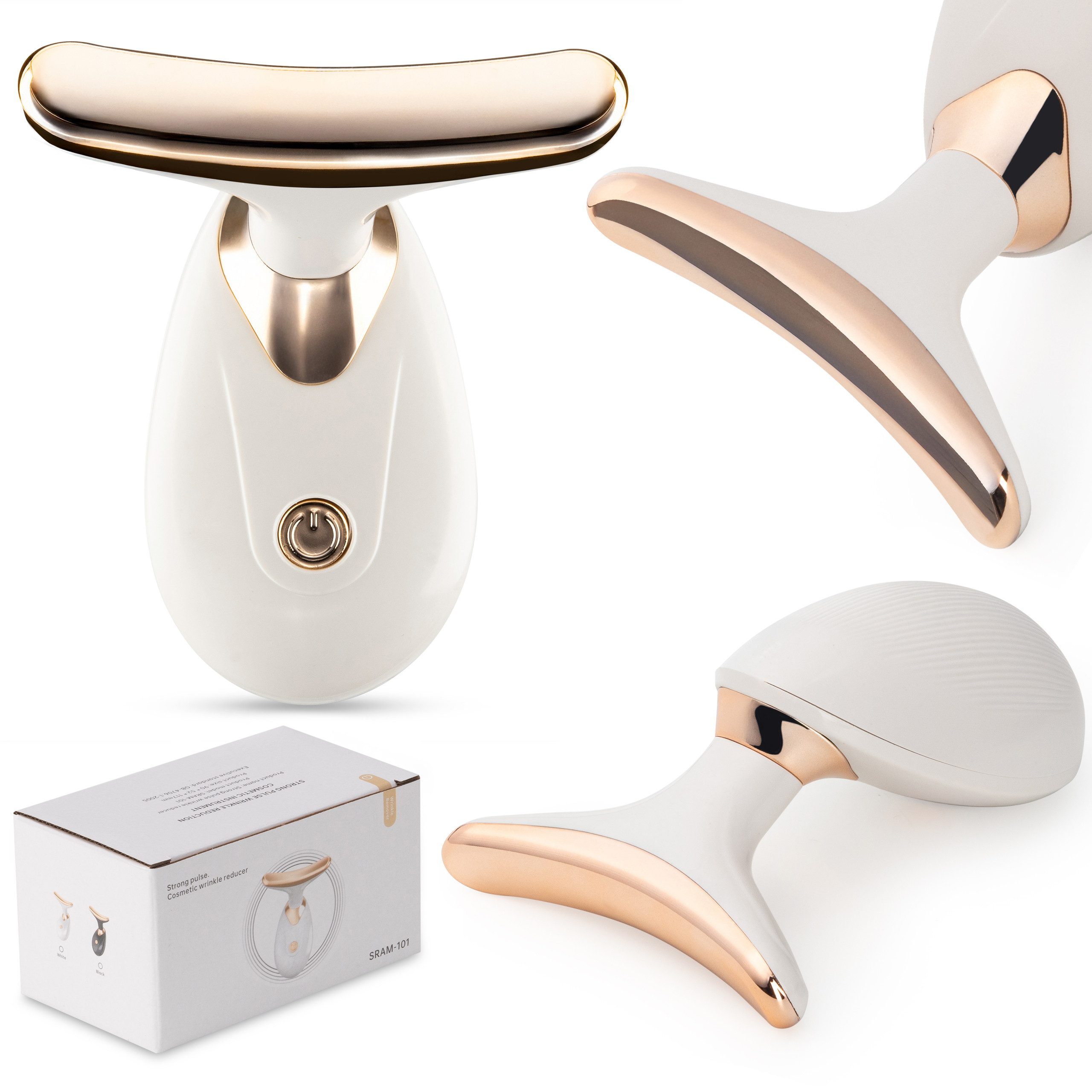 COIL Gesichtsmassagegerät Kosmetikgerät, Vibrations Lifting, Hautstraffung, Anti-Aging, Elegantes Massagegerät, T-förmiger Kopf