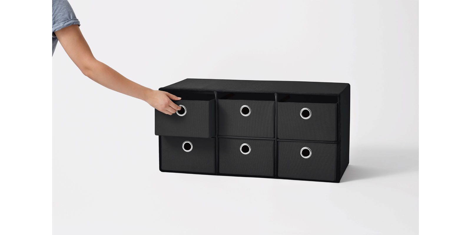 Livarno home Sitzbank Livarno Home Sitzbank anthrazit mit 6 Fächern Sitztruhe Bank