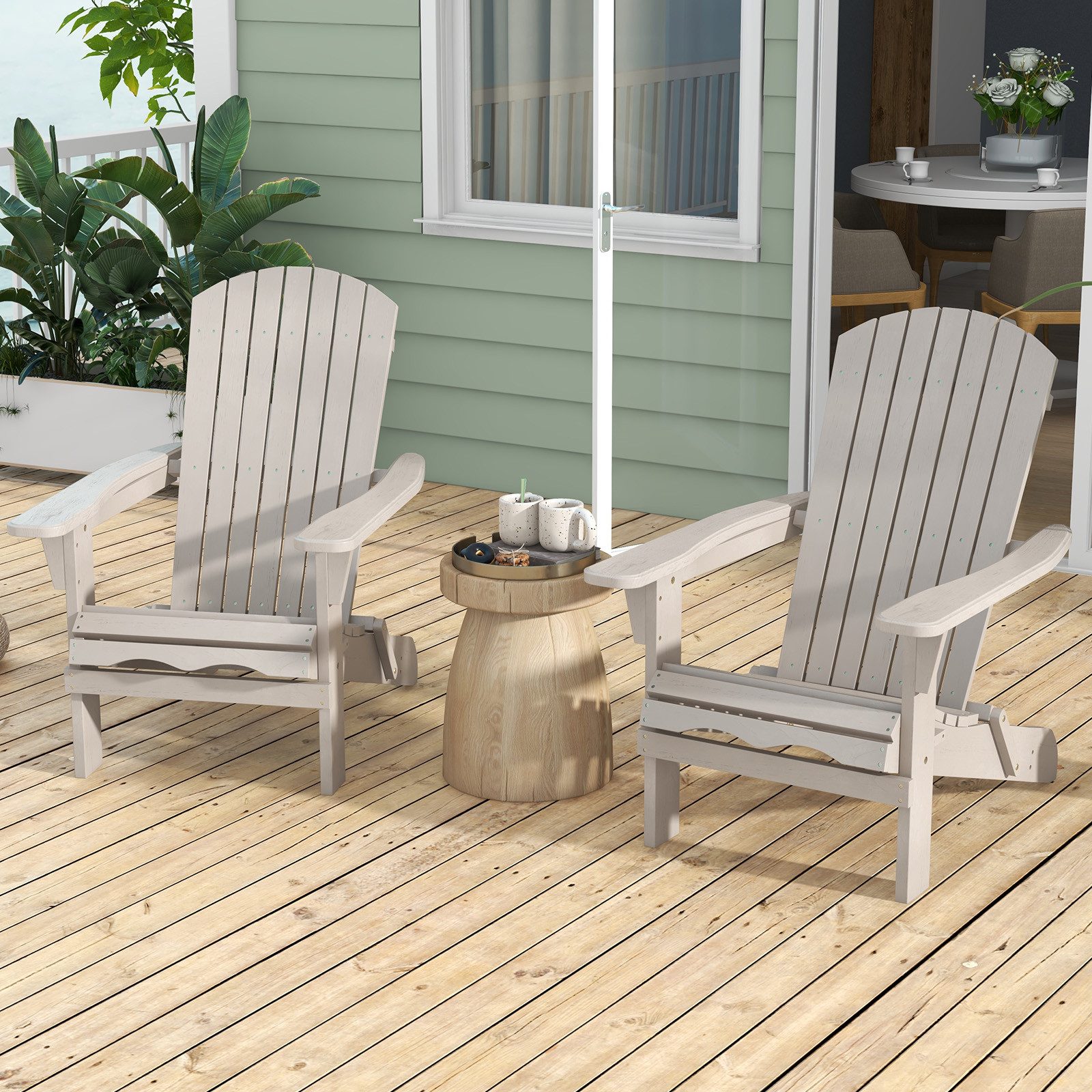 COSTWAY Gartenstuhl (2 St), Adirondack Stuhl günstig online kaufen