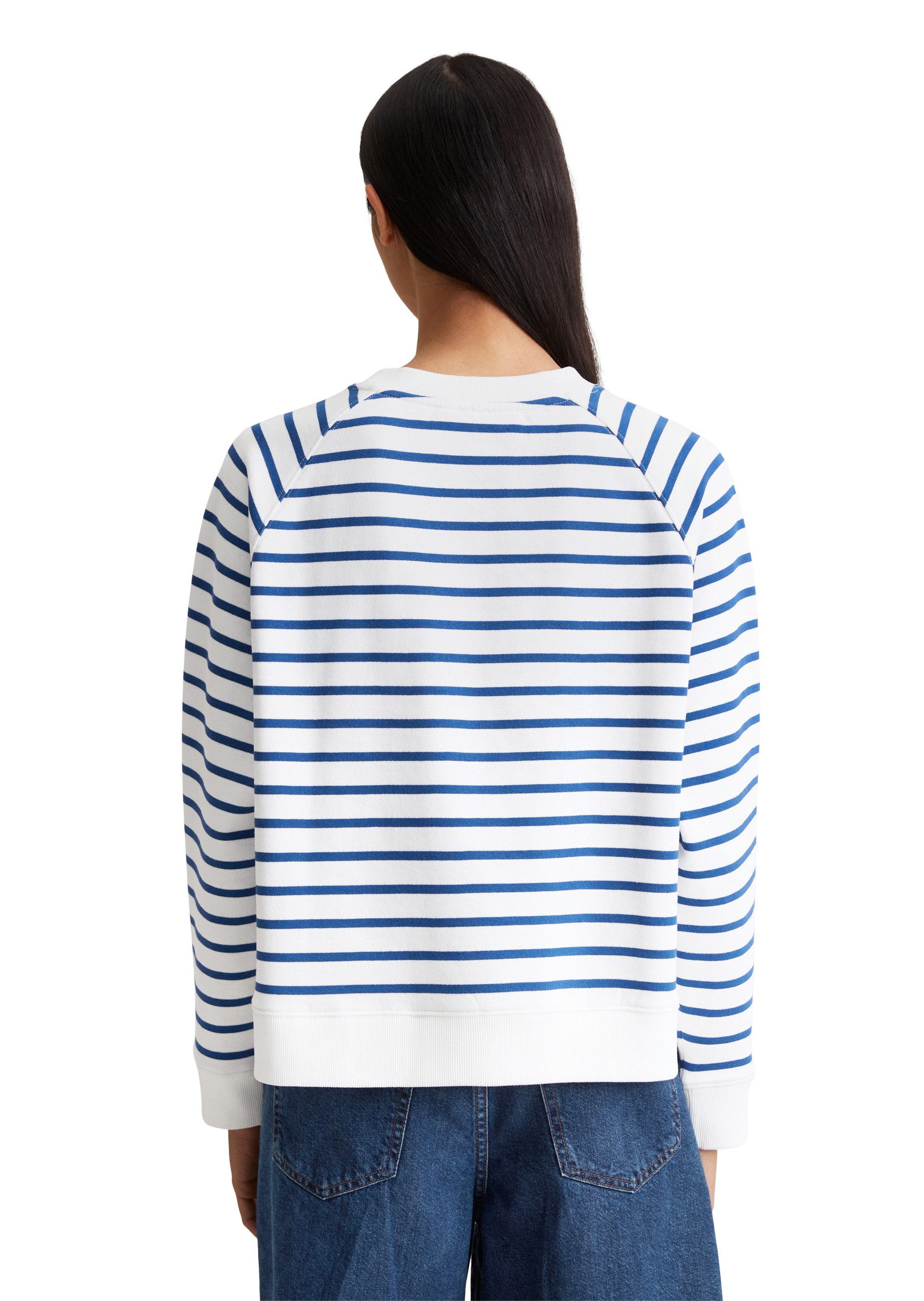 Marc O'Polo DENIM Sweatshirt Raglanärmel, geringelt günstig online kaufen