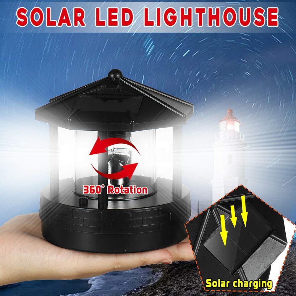 BlingBin LED Solarleuchte Solar-Leuchtturm 360° Drehbare günstig online kaufen