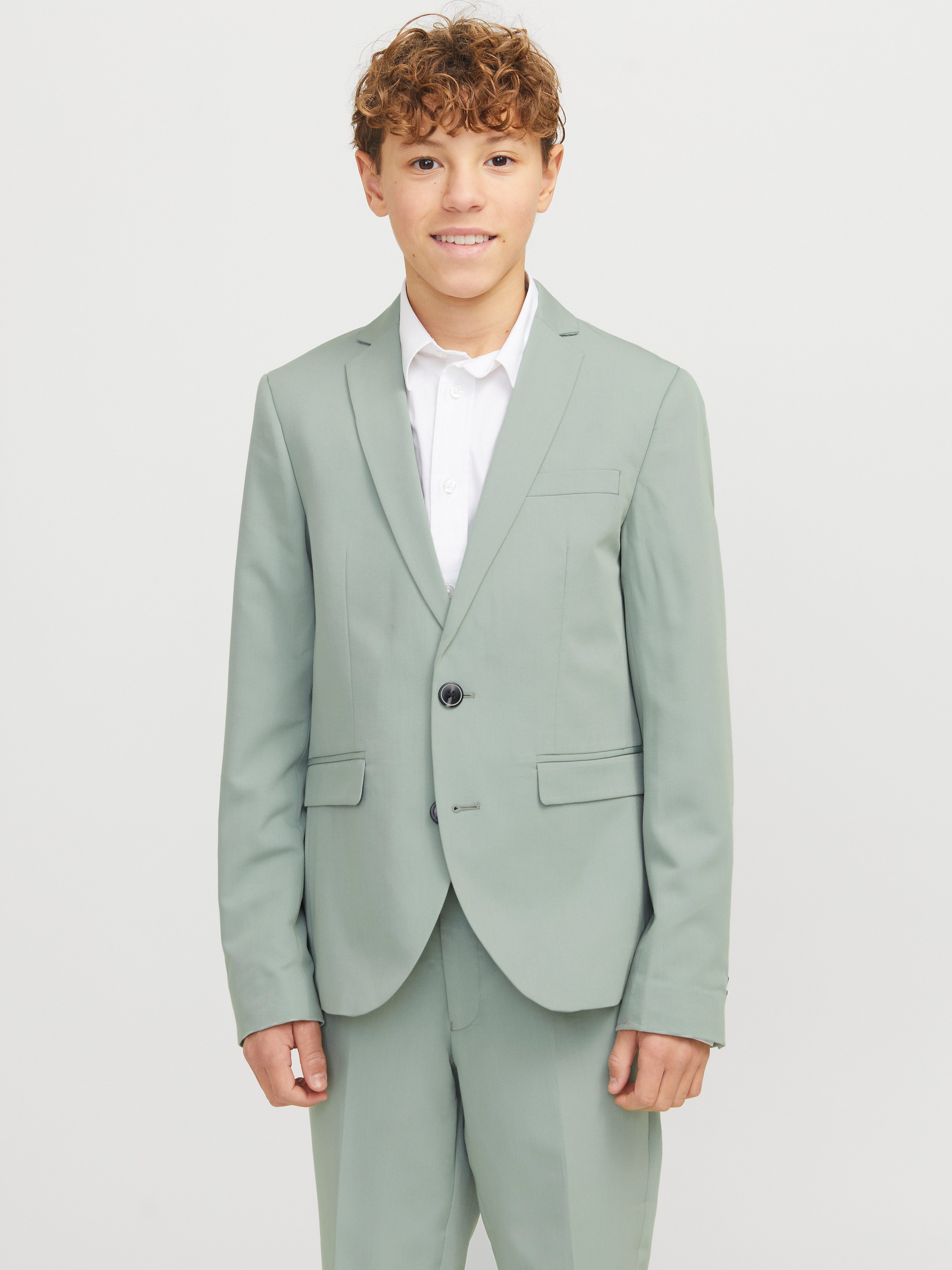 Jack & Jones Junior Sakko JPRSOLAR stylisch, elastisch, pflegeleicht unifarben, modisch, slim fit, Reverskragen