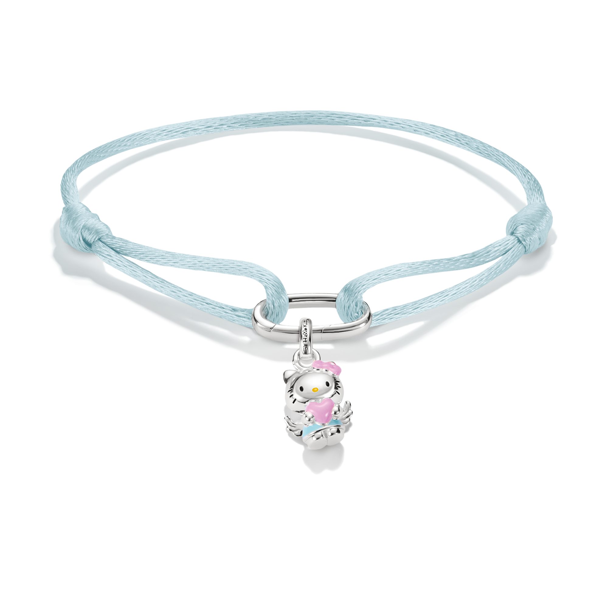 THOMAS SABO Armband THOMAS SABO ♡ Hello Kitty Textilarmband Engel-Design, Emaille