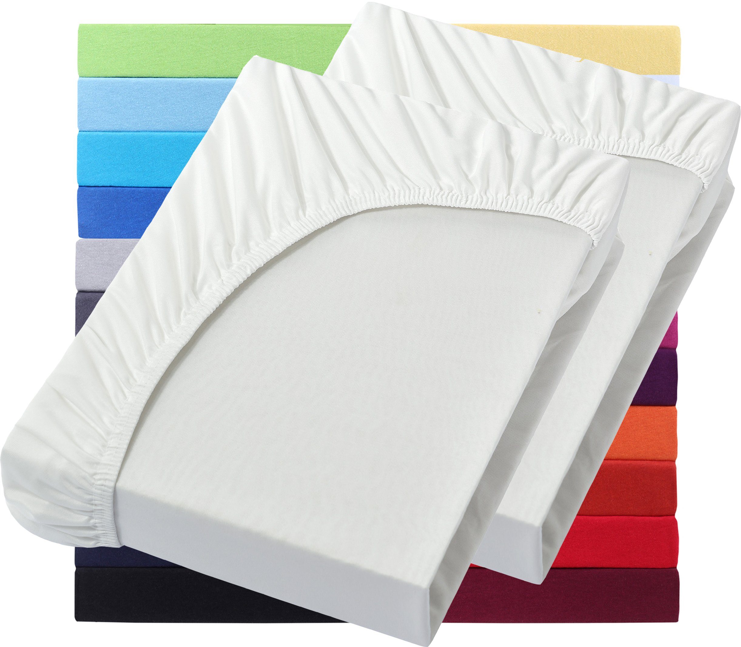 NatureMark Spannbettlaken 2er Pack Jersey Spannbettlaken, 100% Baumwolle, G günstig online kaufen