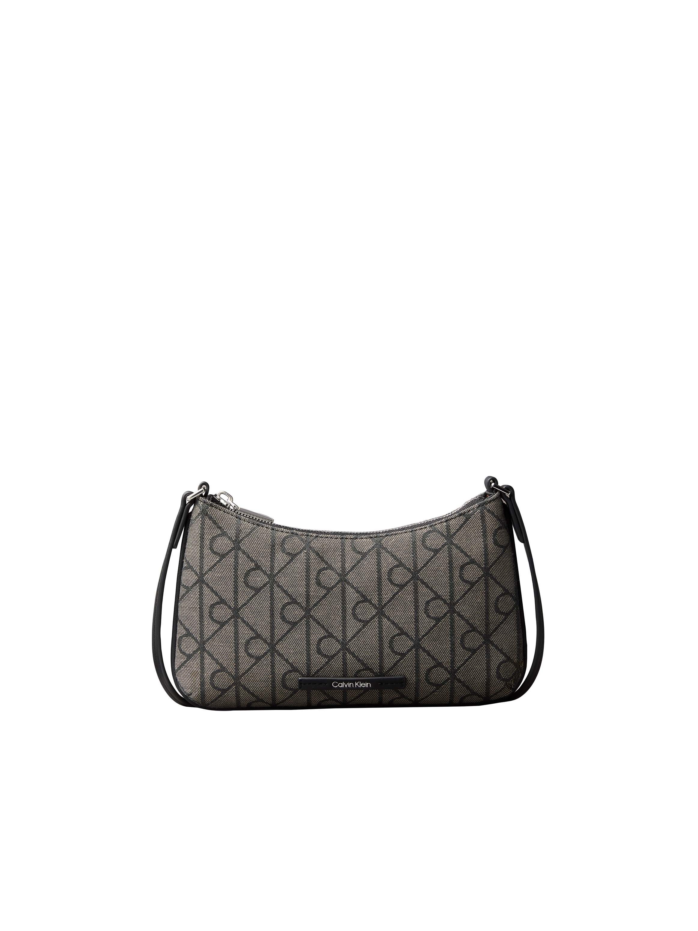 Calvin Klein Mini Bag EMBLEM AOP JACQUARD CONV MINI BA, Umhängetasche, kleine Damen Handtasche mit Logo-Musterung