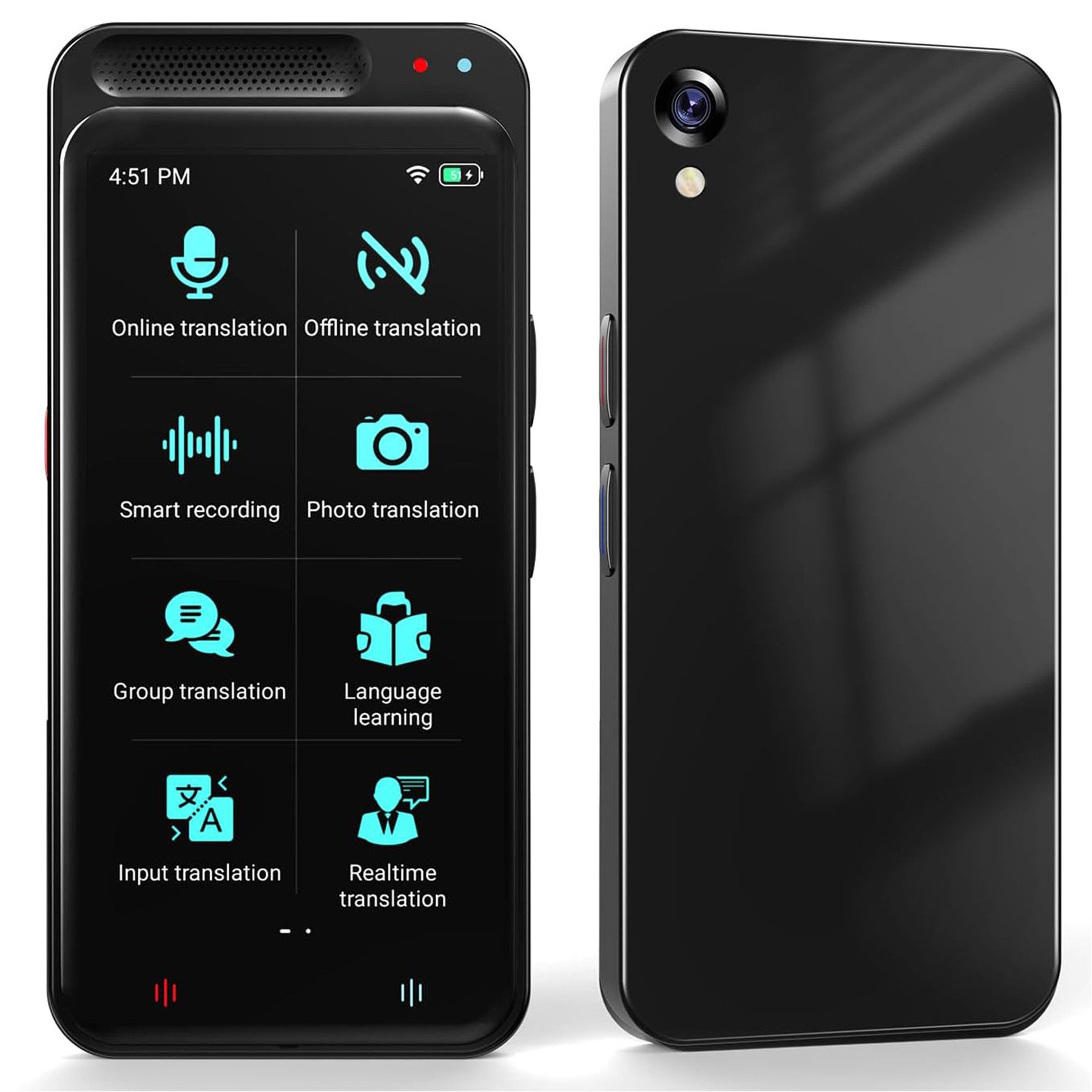 Senmudi Sprachcomputer 150 Sprachen Intelligenter,Übersetzer Sprachübersetzer Gerät, 4.1 Zoll HD-Display für Reisen & Business, WLAN/Hotspot/Offline-Modus