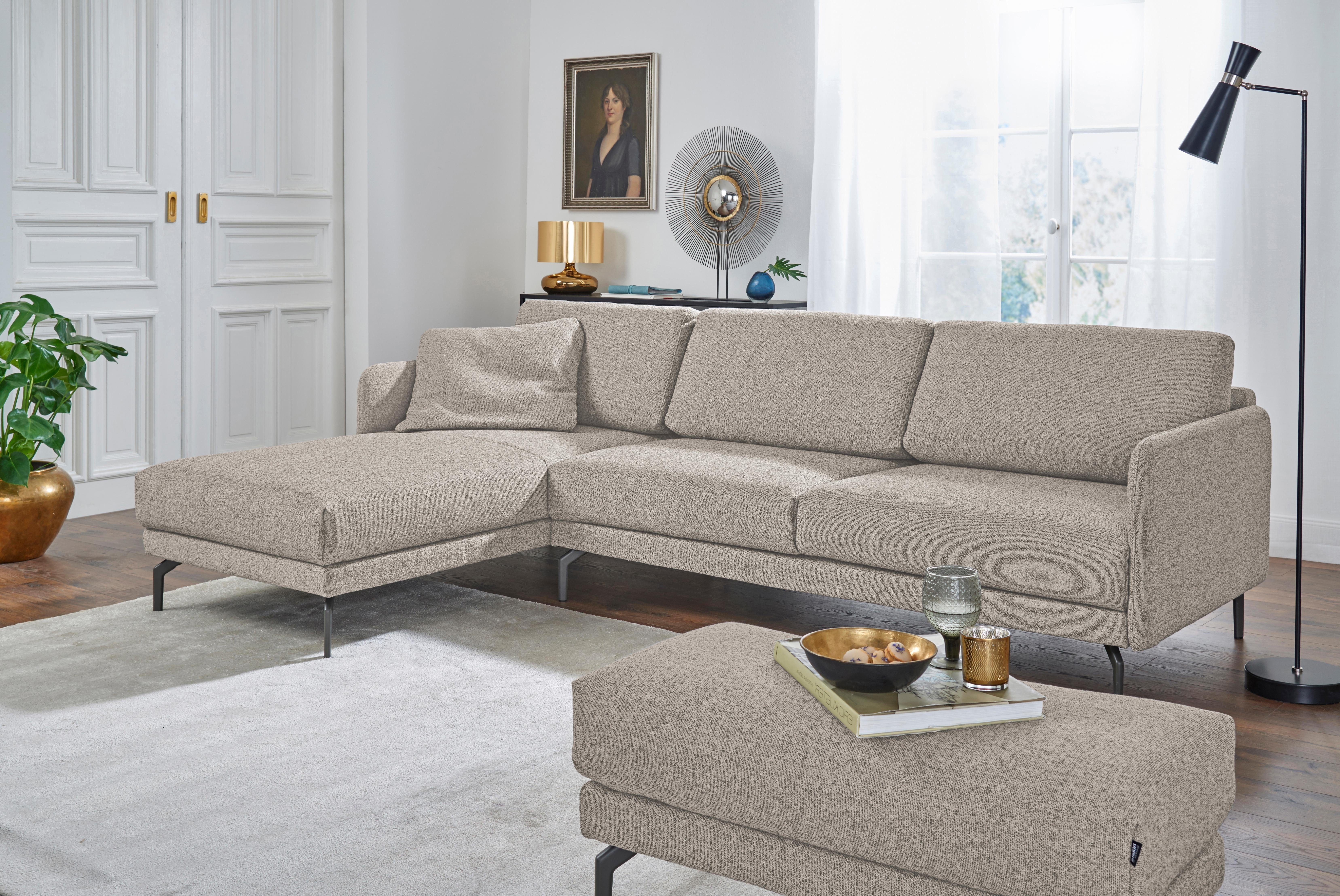 hülsta sofa Ecksofa hs.450, Armlehne sehr schmal, Breite 234 cm, Alugussfüße in umbragrau