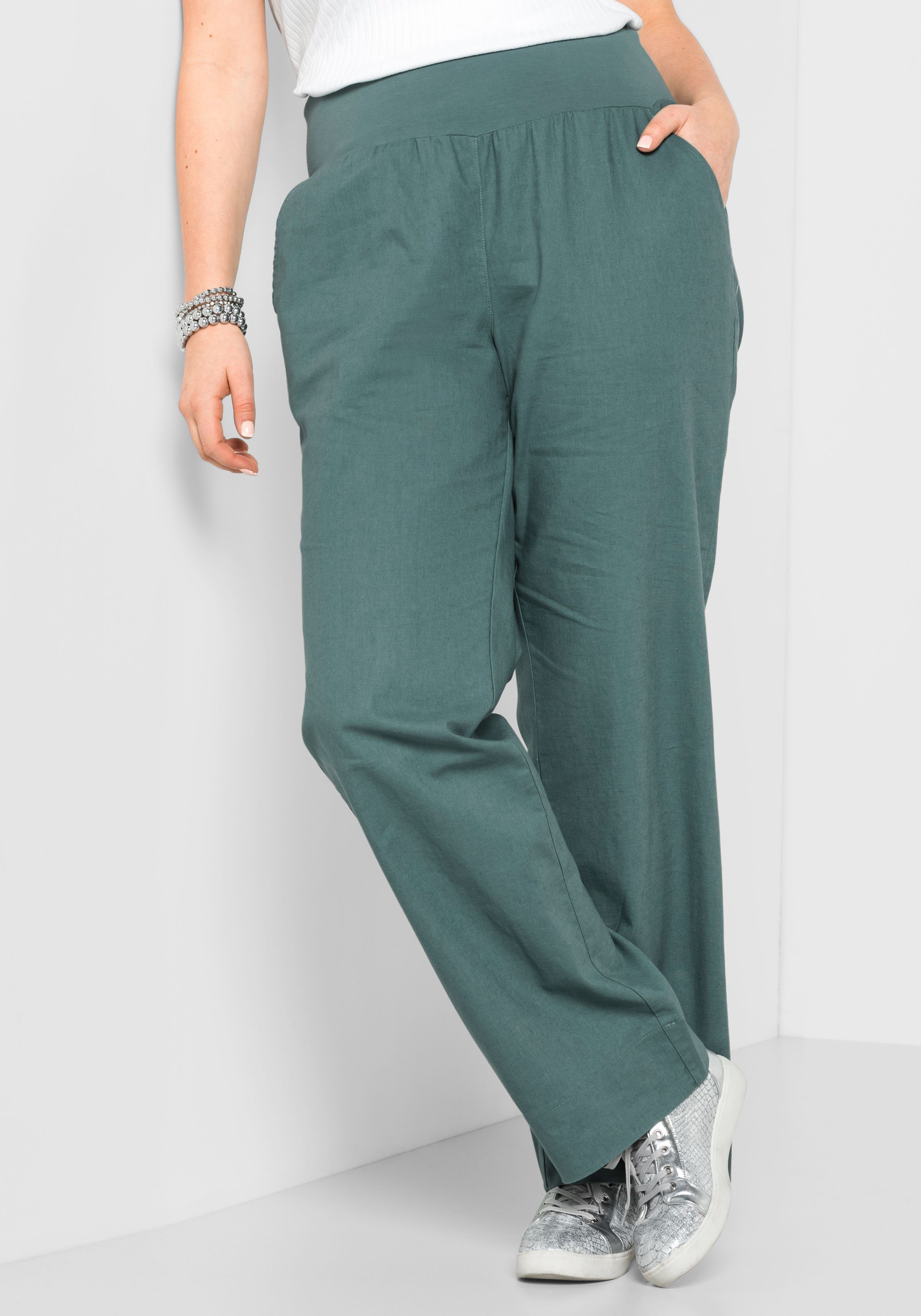 SweatyRocks Mädchen Sporthose - Hohe Taille Mit Taschen, Weite Beine