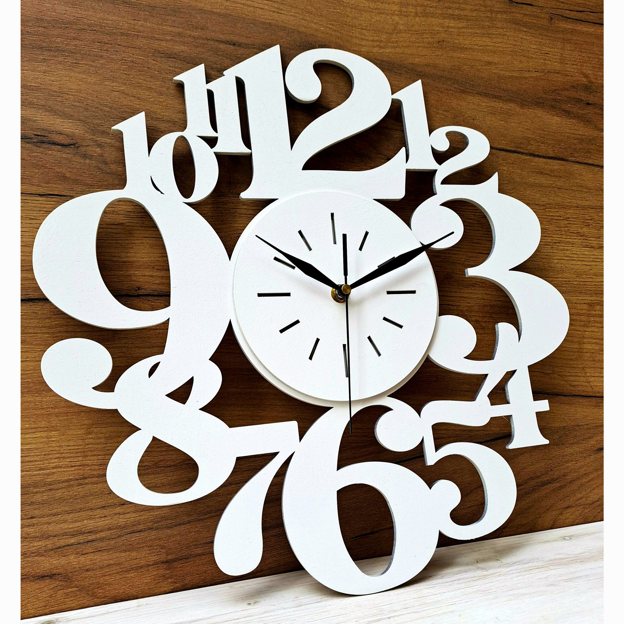 ORNAMENTI Wanduhr Handmade, grosse,modern, geometrisch, holz, günstig online kaufen