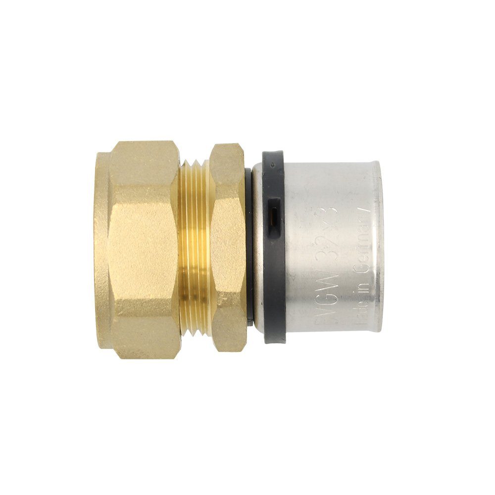 PipeTec Deutschland Pressfitting Pressfitting Übergang Verbundrohr 32x3 auf 28mm Kupferrohr TH Kontur