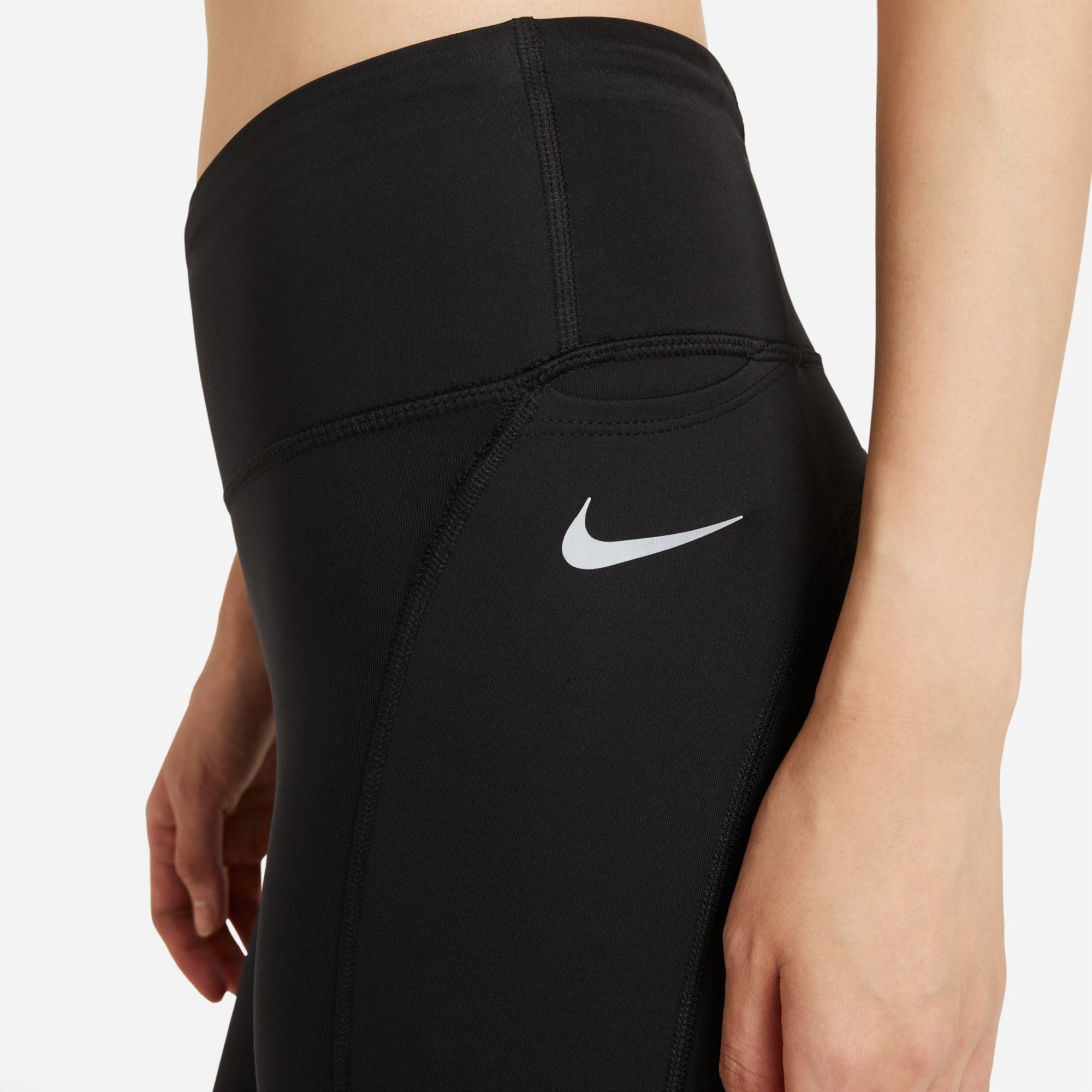 LEGGINGS schwarz Lauftights RUNNING WOMEN'S FAST MID-RISE POCKET EPIC Nike