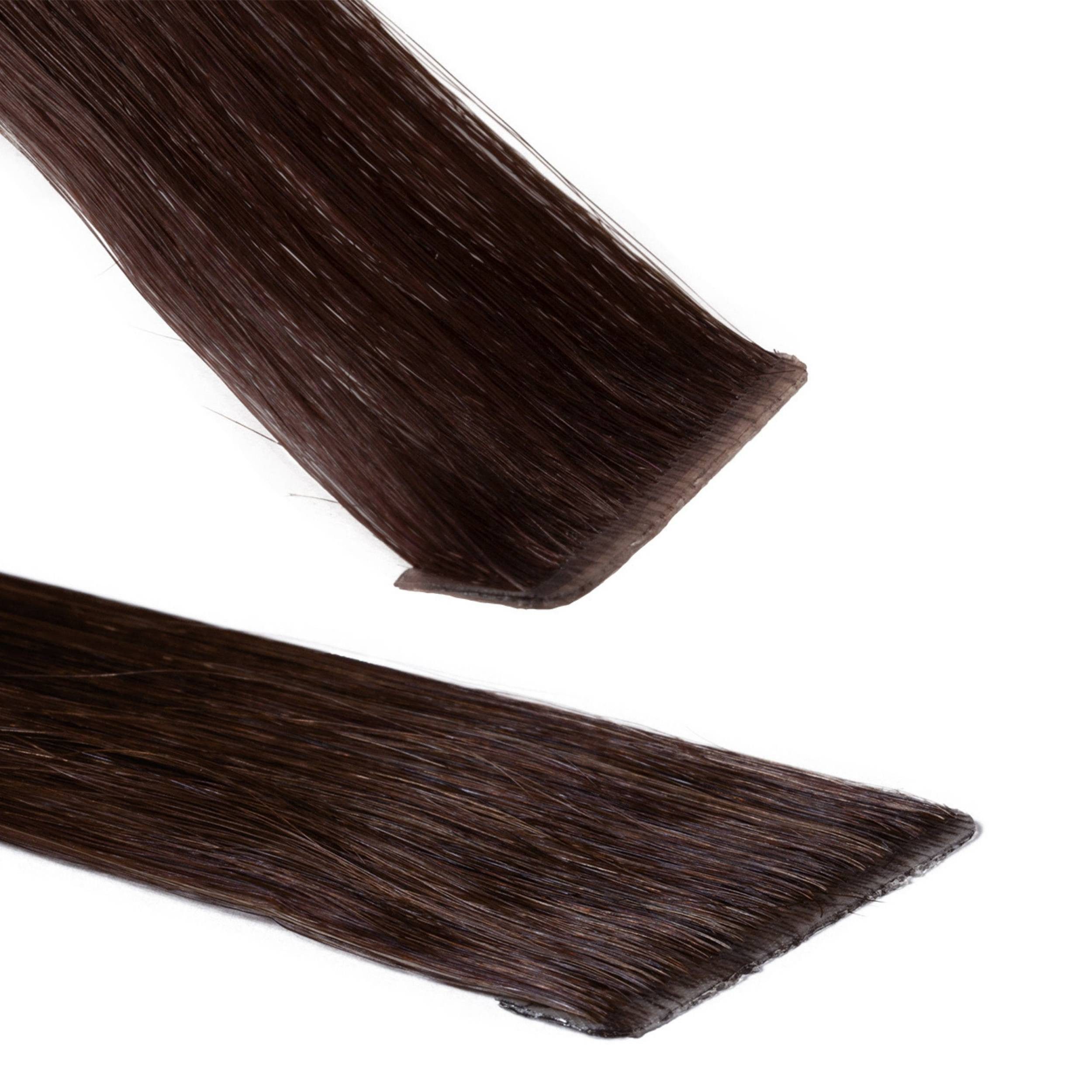 hair2heart Echthaar-Extension Invisible Tape Extensions - Premium #6/3 Dunkelblond Gold 40cm
