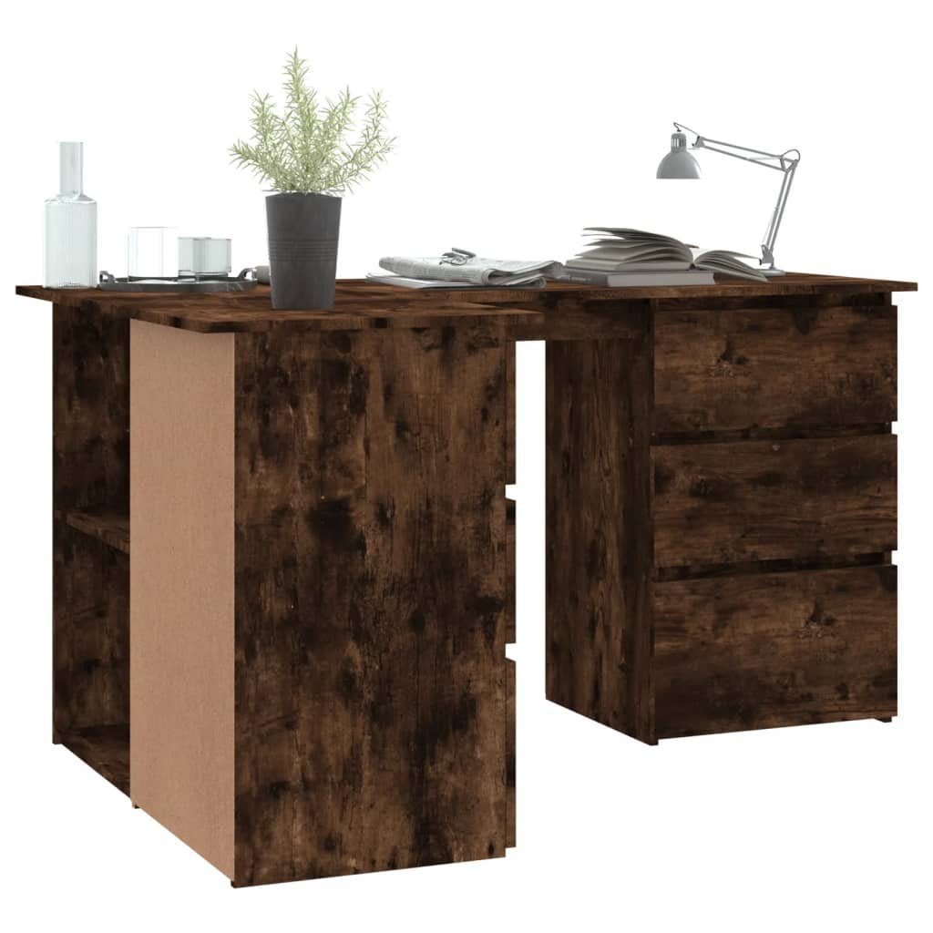 Holzwerkstoff | Räuchereiche Räuchereiche cm Eckschreibtisch Schreibtisch Räuchereiche vidaXL 145x100x76