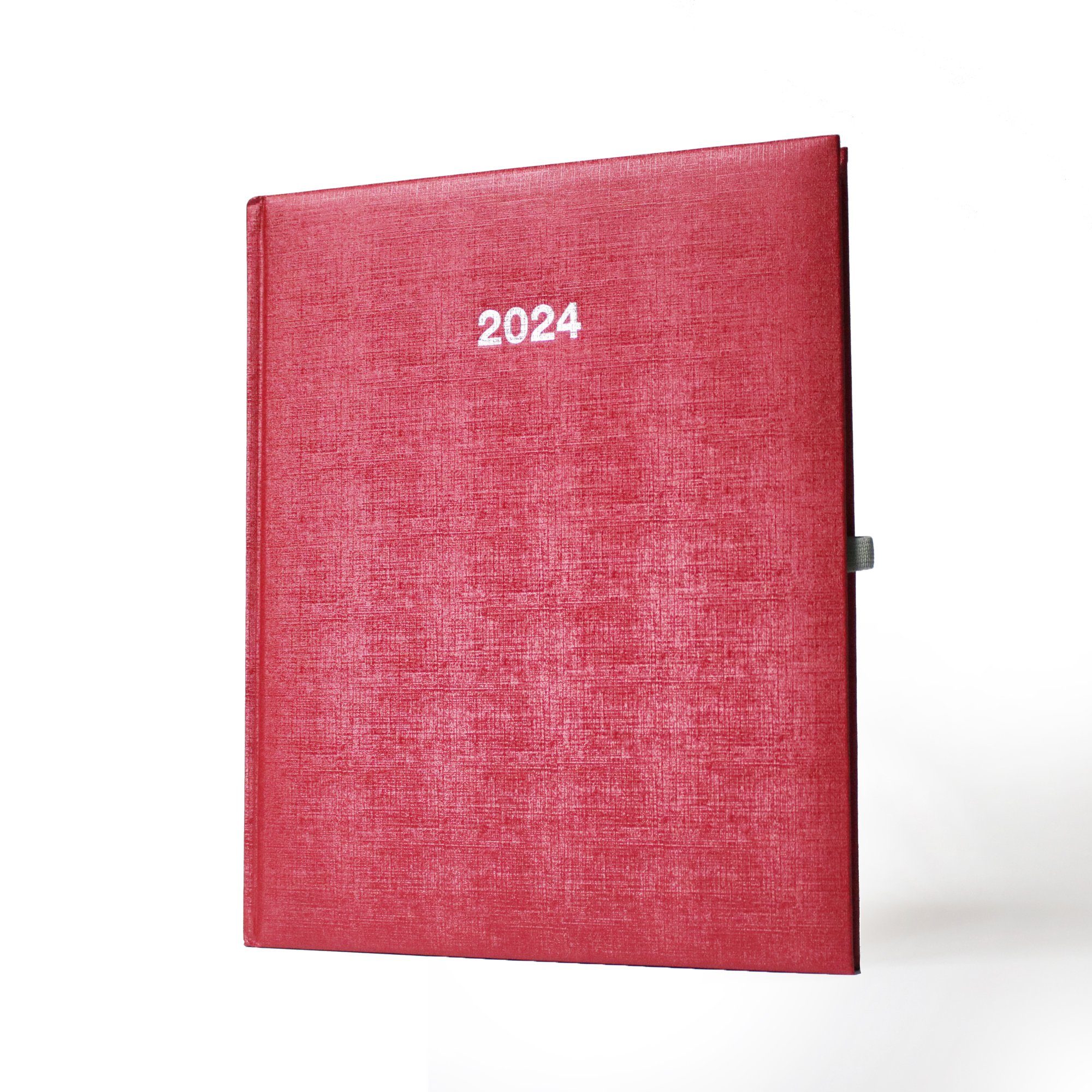 ADINA Buchkalender 2024 ADINA Buchkalender A5+ rot-metallic 21x26cm 1 Woche auf 2 Seiten