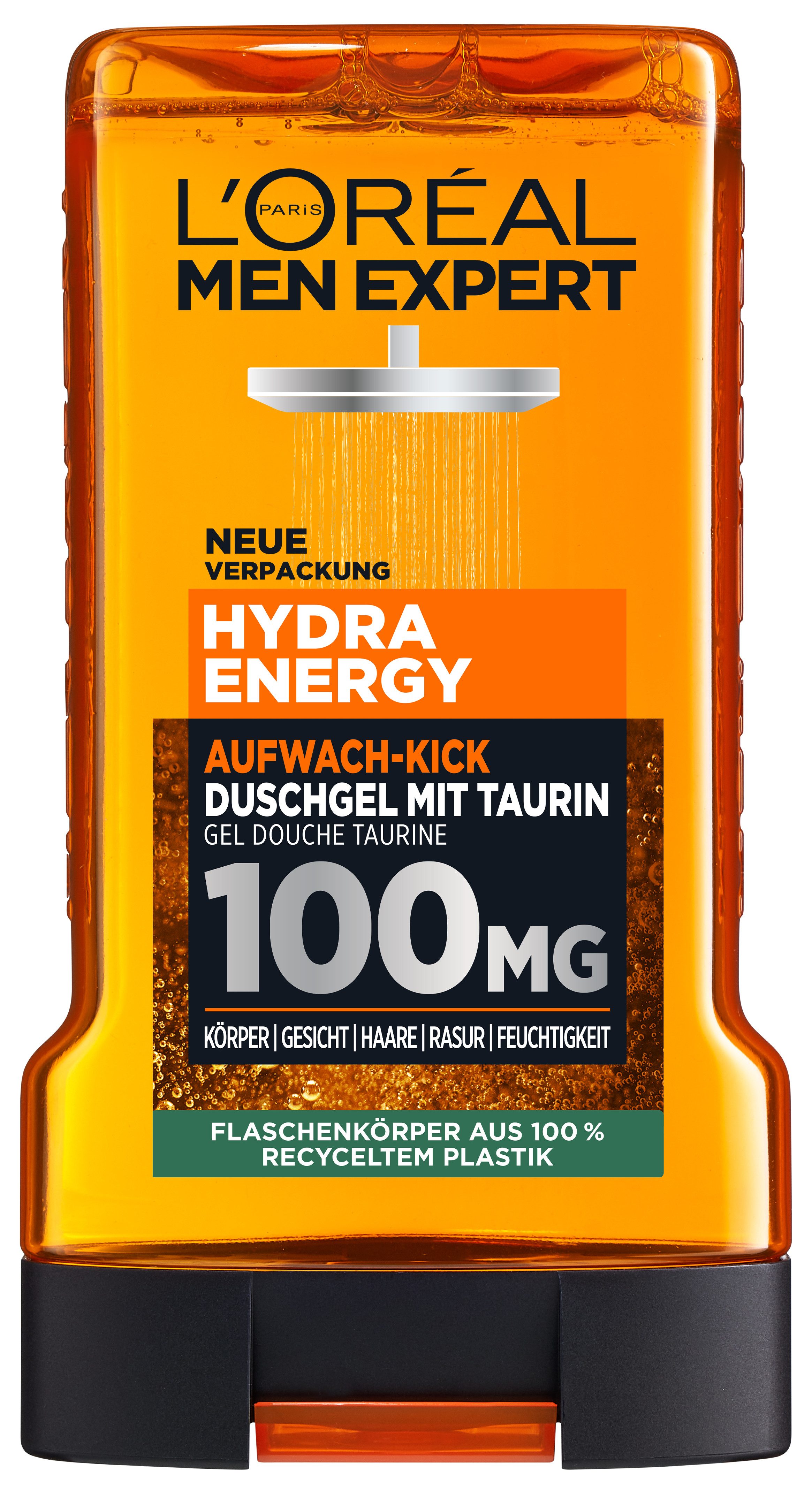 L'ORÉAL PARIS MEN EXPERT Pflege-Set HYDRA ENERGY BAG KULTURBEUTEL Set, 3-tlg., Set mit Duschgel und 24h Tagespflege